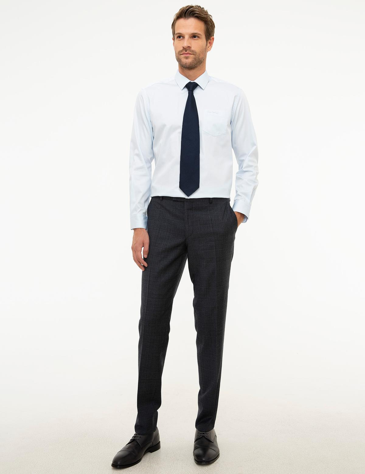 Açık Mavi Regular Fit Uzun Kollu Klasik Gömlek - 50207634008