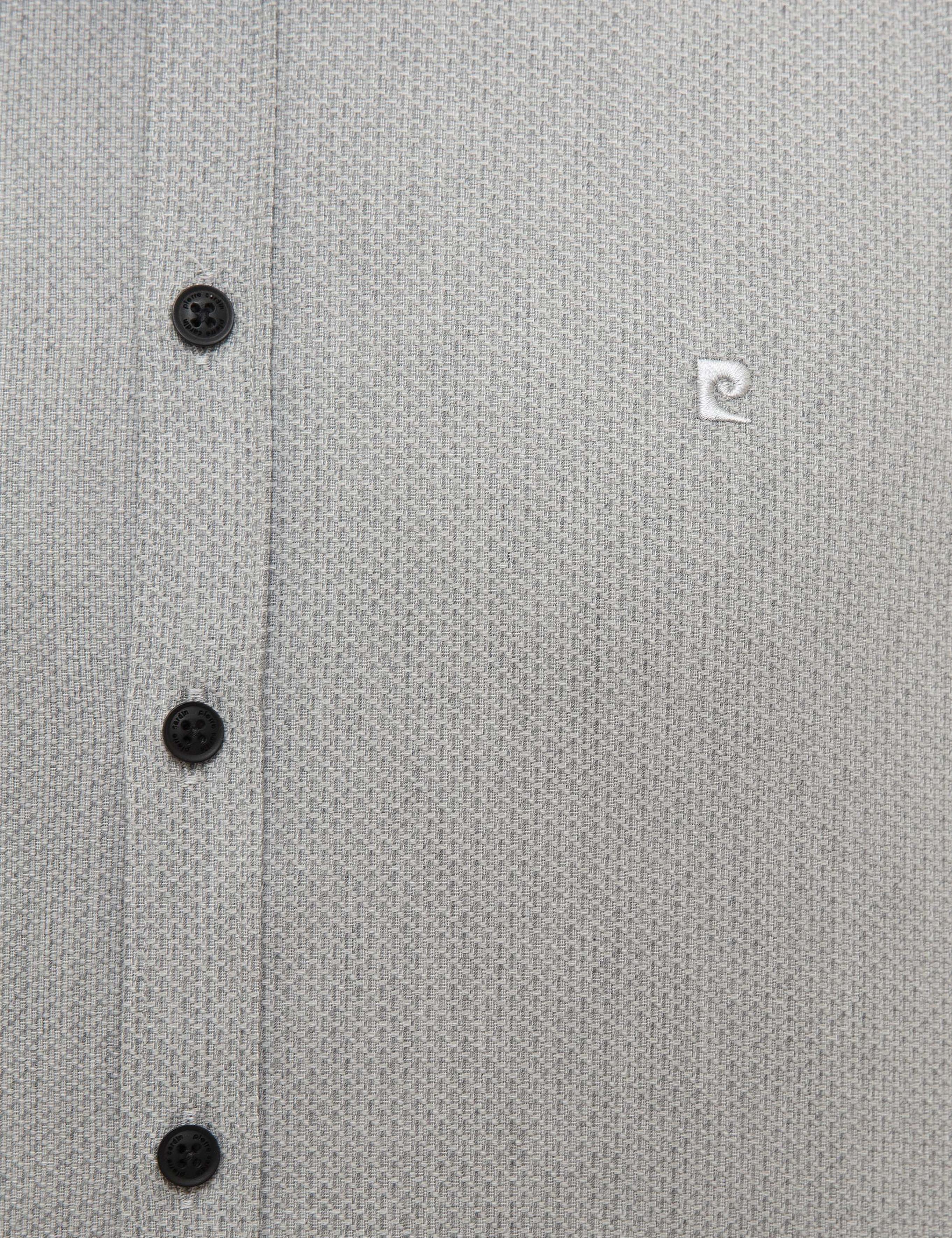 Gri Slim Fit Uzun Kollu Gömlek