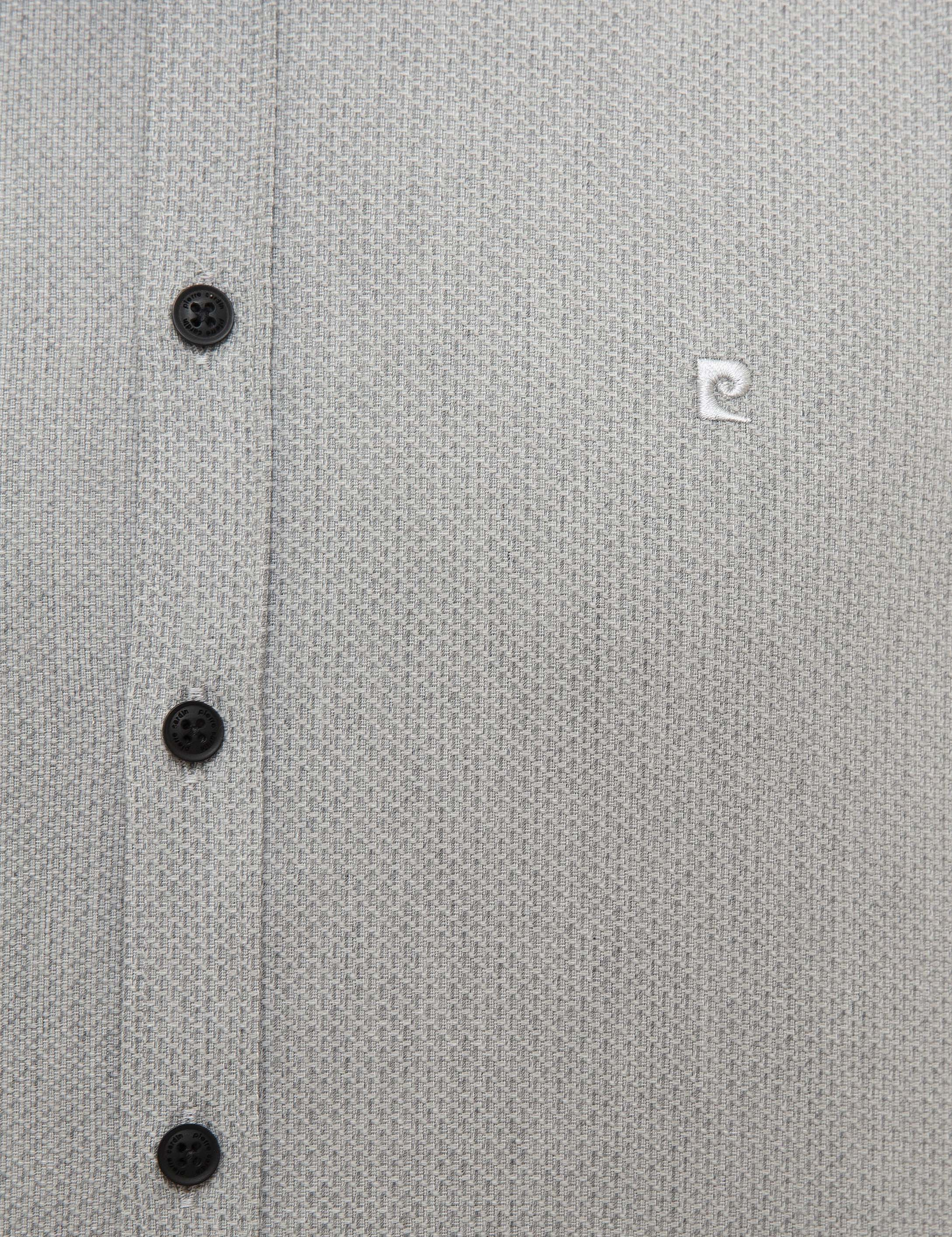 Gri Slim Fit Gömlek - Image 5