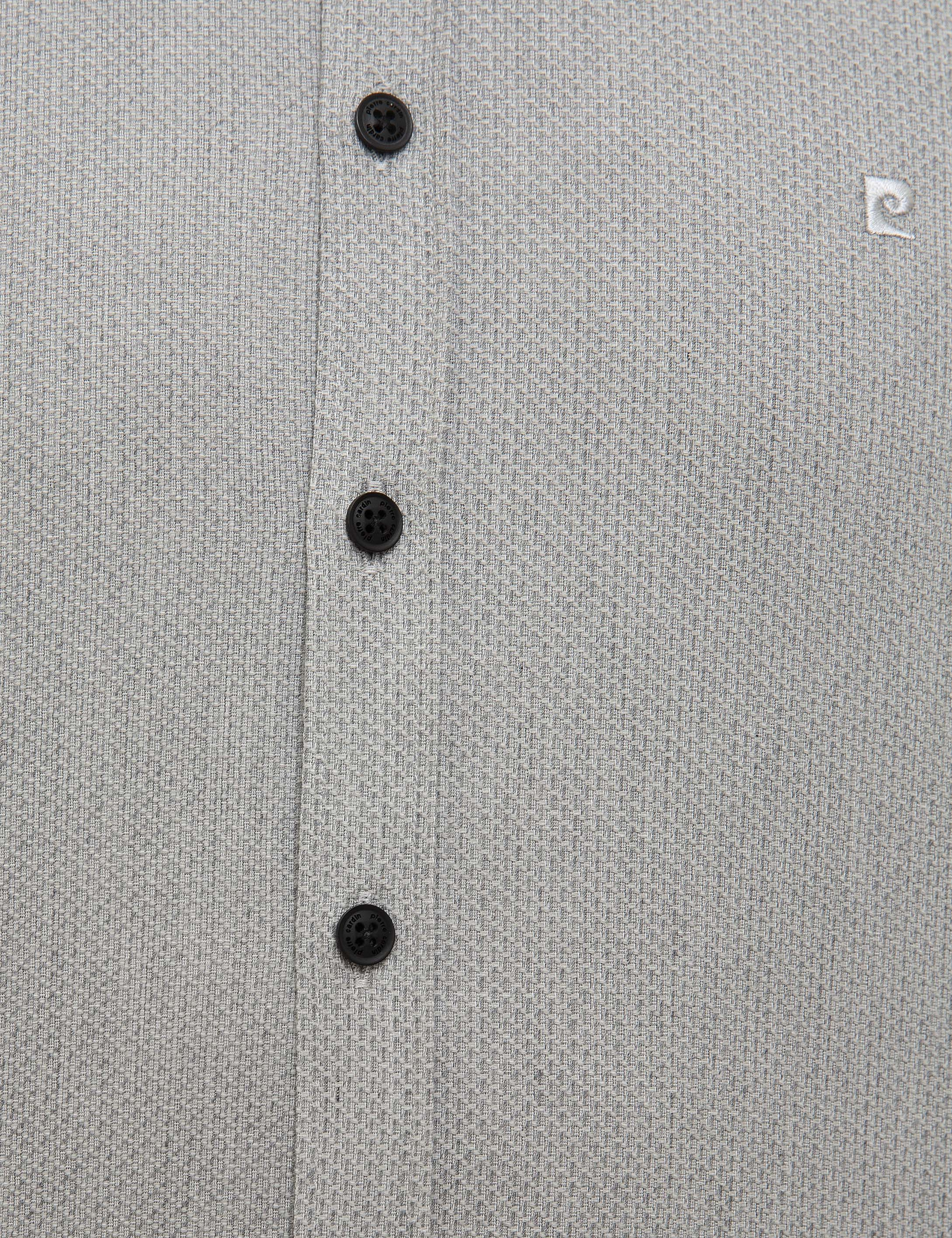 Gri Slim Fit Gömlek - Image 6