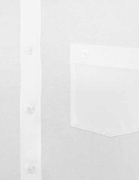 Beyaz Regular Fit Armürlü Gömlek - 50209663001