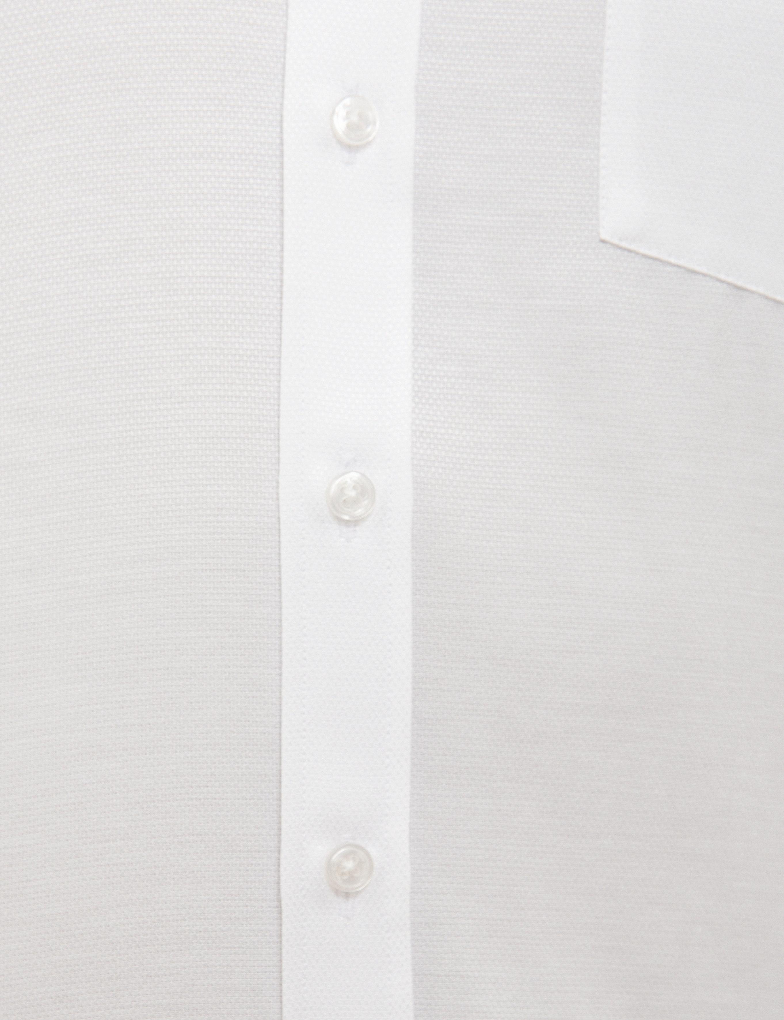 Beyaz Regular Fit Armürlü Gömlek