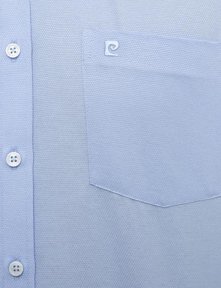 Açık Mavi Regular Fit Armürlü Gömlek - 50209663010