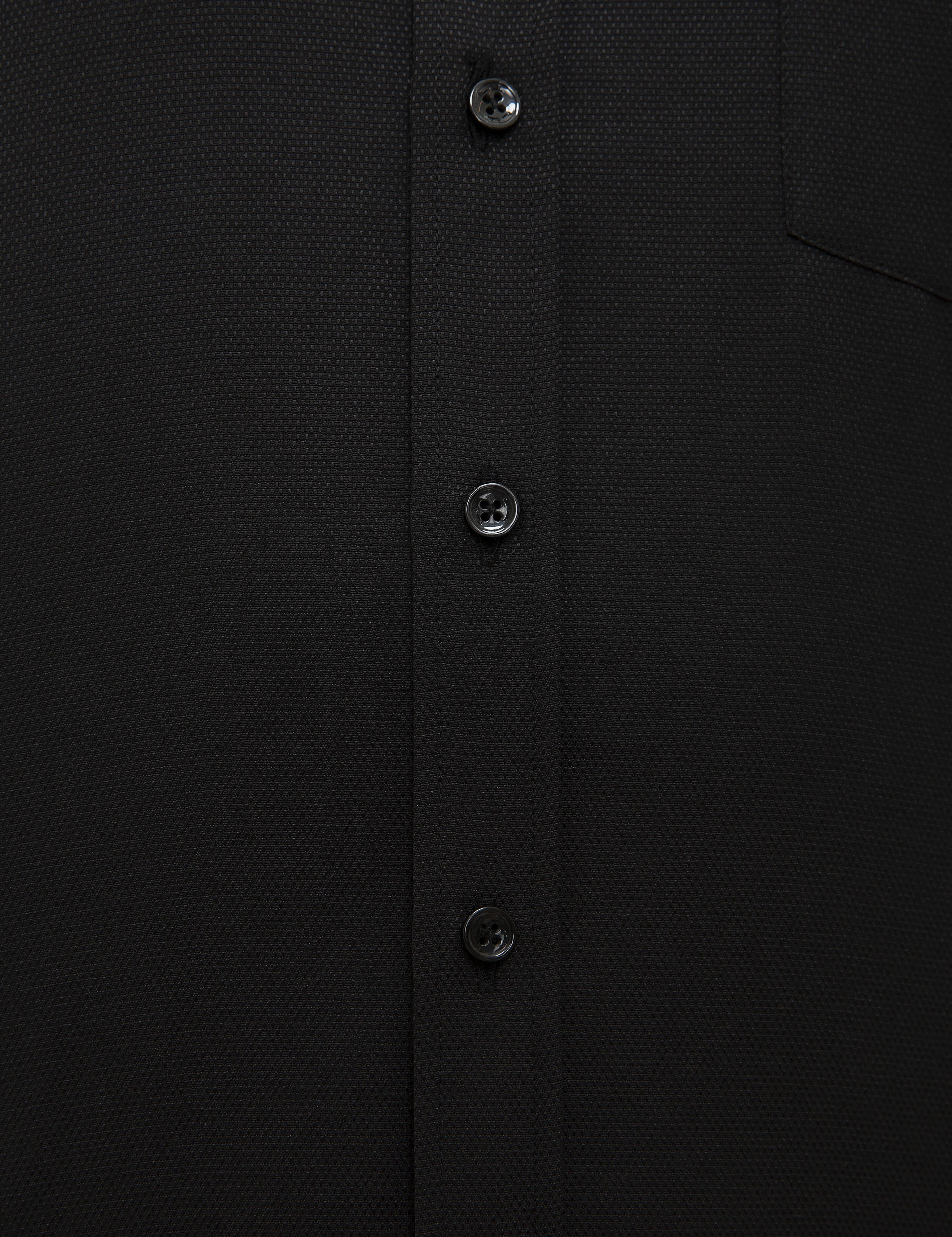 Siyah Regular Fit Uzun Kollu Gömlek - Image 6