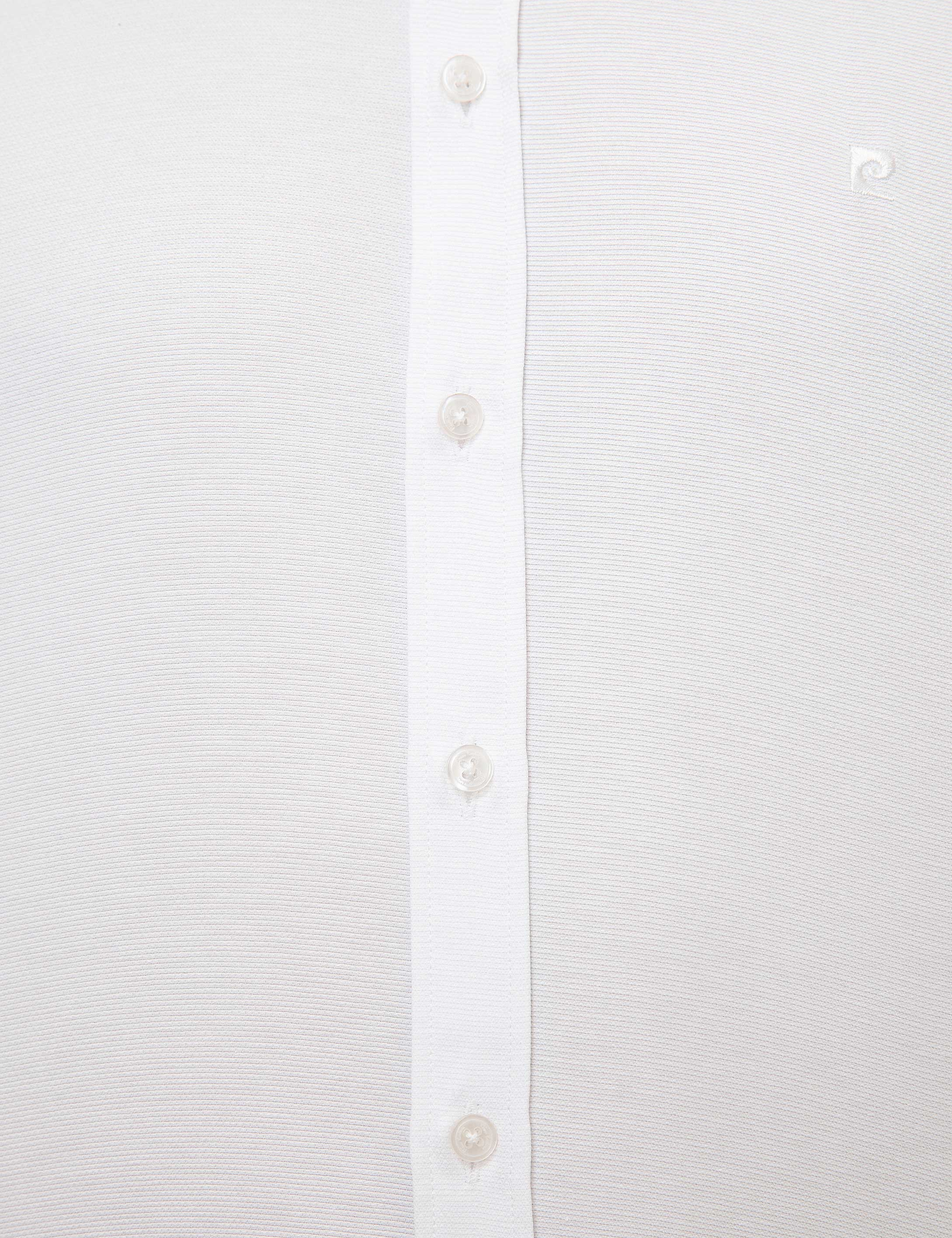 Beyaz Slim Fit Armürlü Gömlek - Image 6