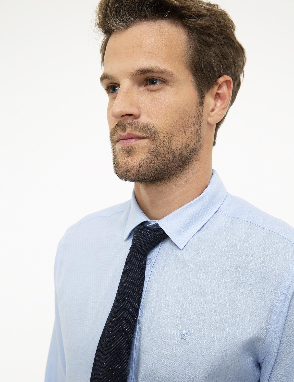 Açık Mavi Slim Fit Uzun Kollu Gömlek - 50209667010