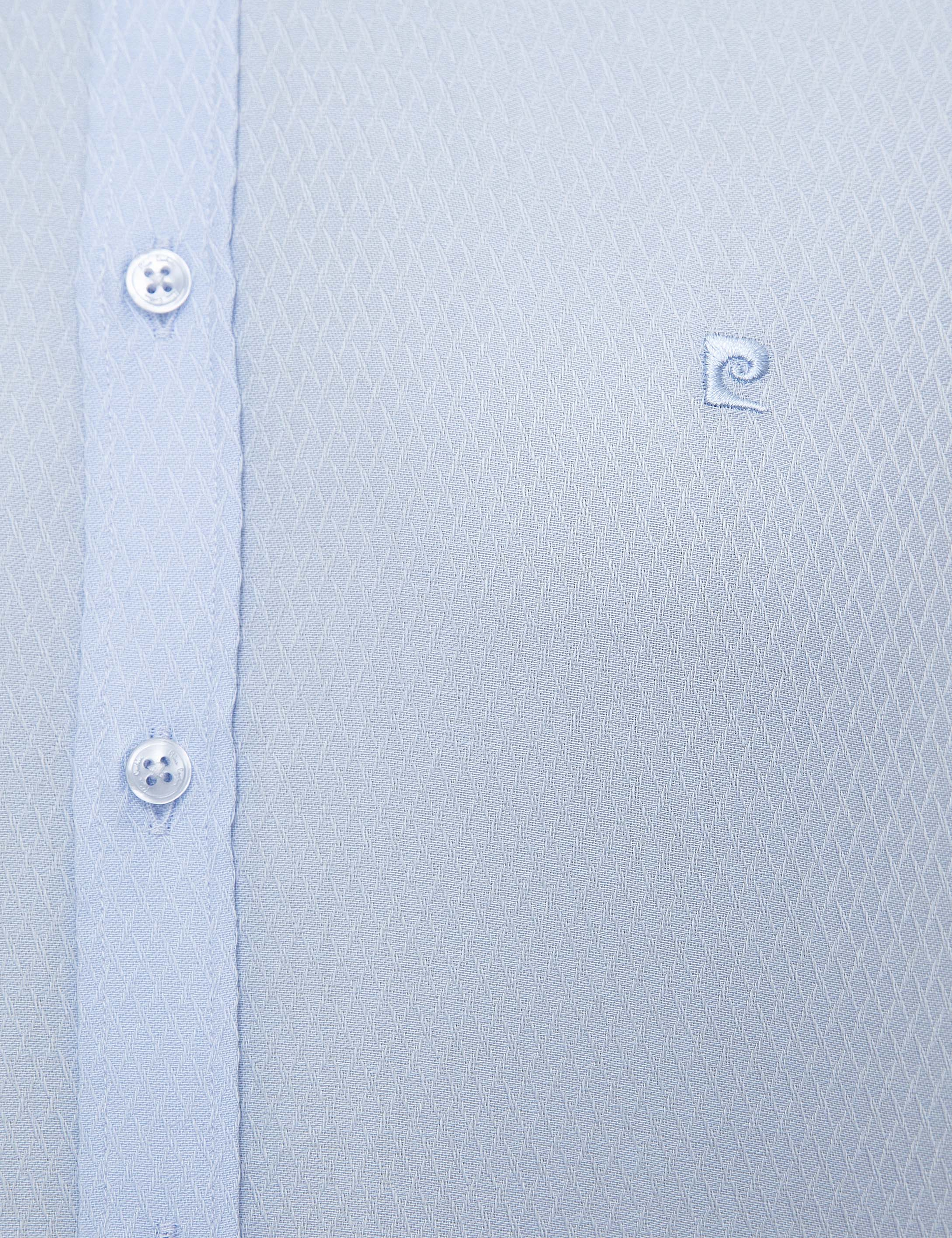 Açık Mavi Slim Fit Uzun Kollu Gömlek - Image 5