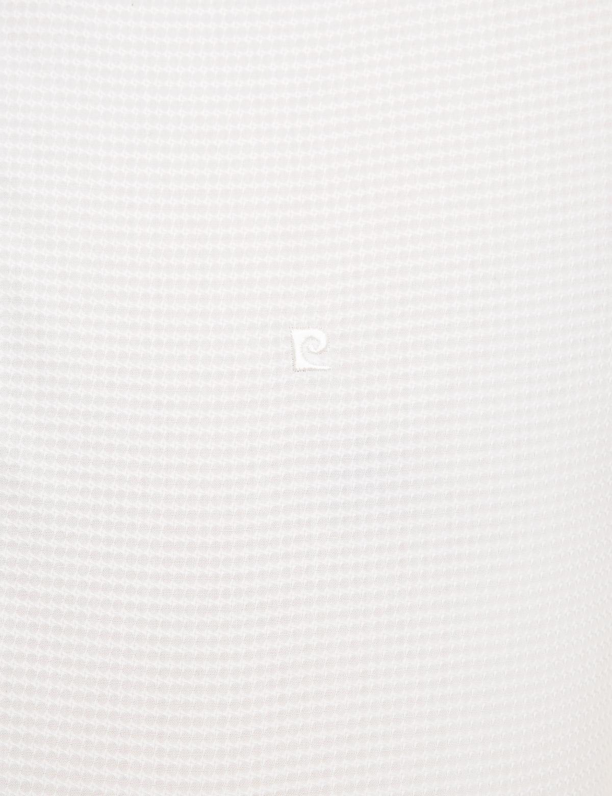 Beyaz Slim Fit Armürlü Gömlek - 50209278006