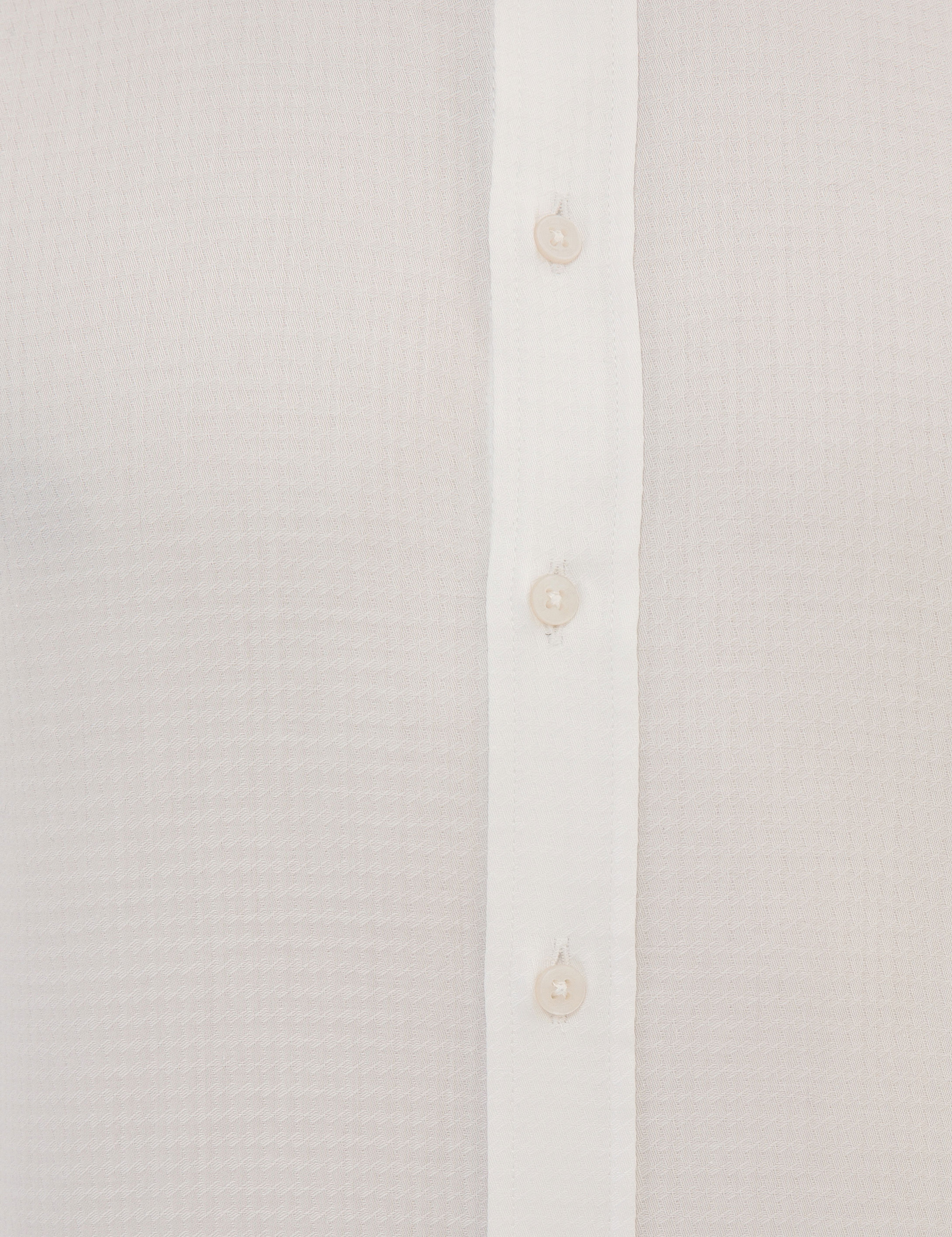 Beyaz Slim Fit Armürlü Gömlek - Image 6