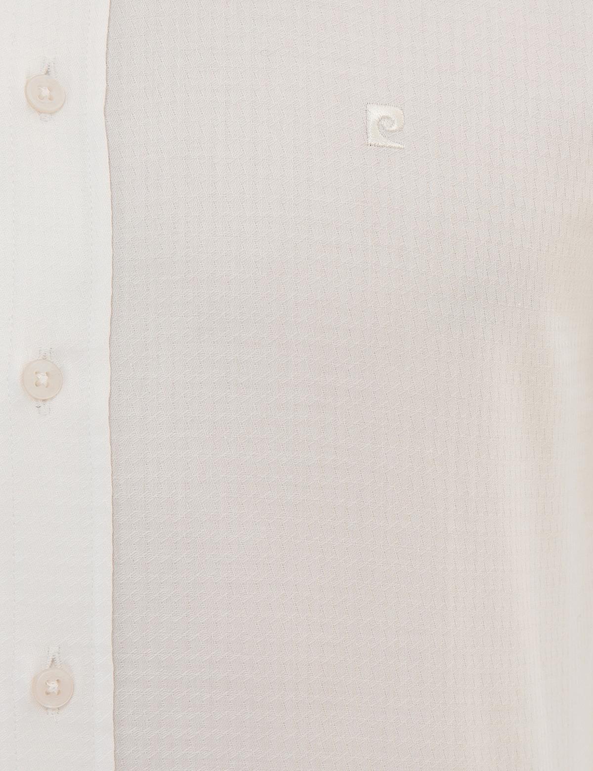 Beyaz Slim Fit Armürlü Gömlek - 50219281003