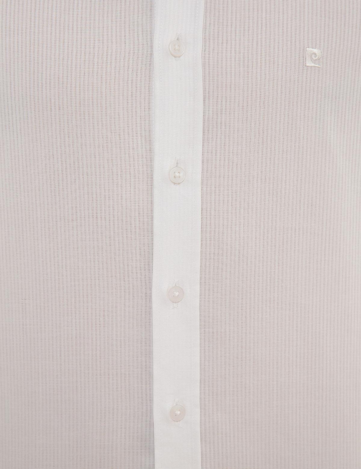 Beyaz Slim Fit Armürlü Gömlek - 50219268007