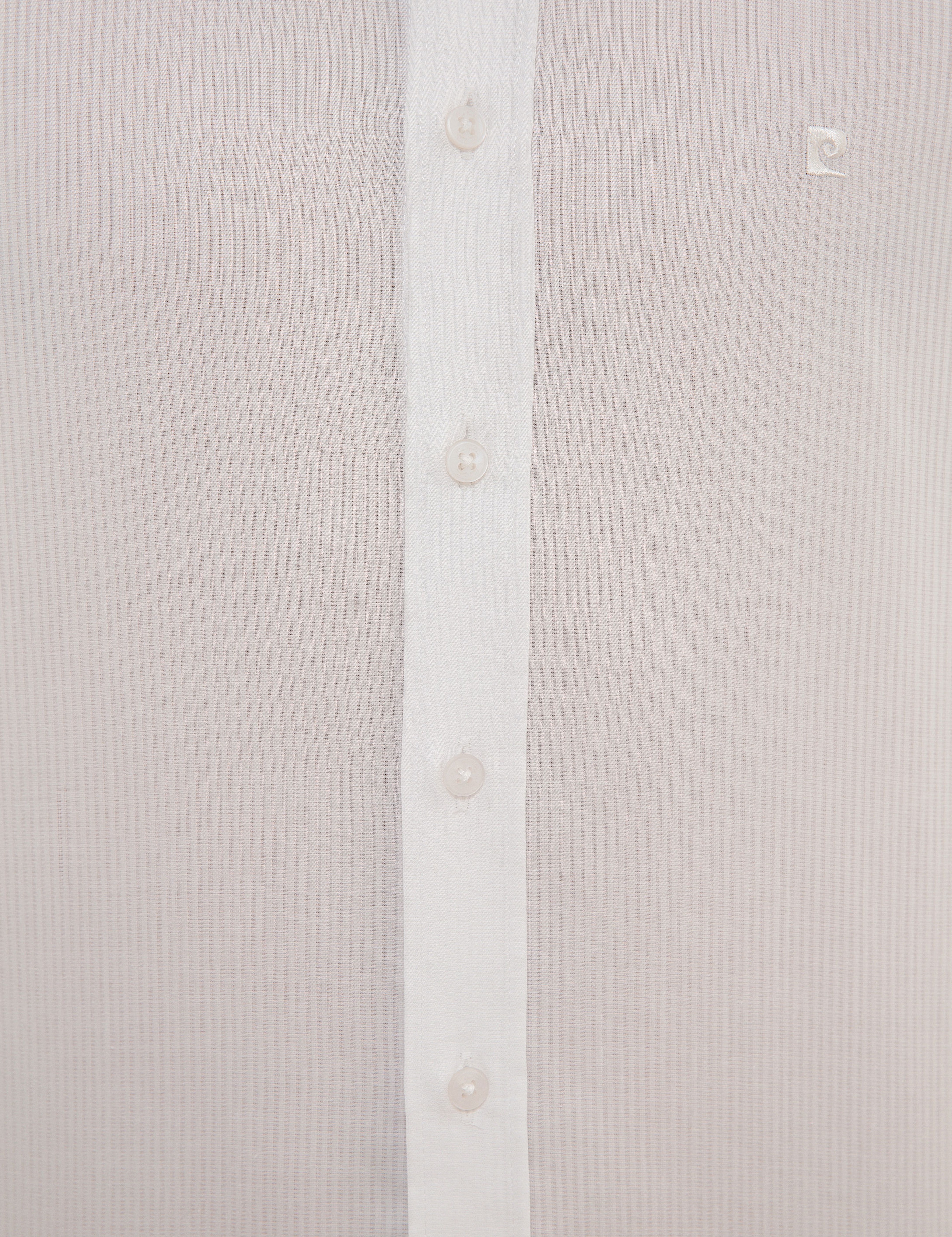 Beyaz Slim Fit Armürlü Gömlek - Image 6