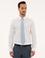 Beyaz Slim Fit Armürlü Gömlek