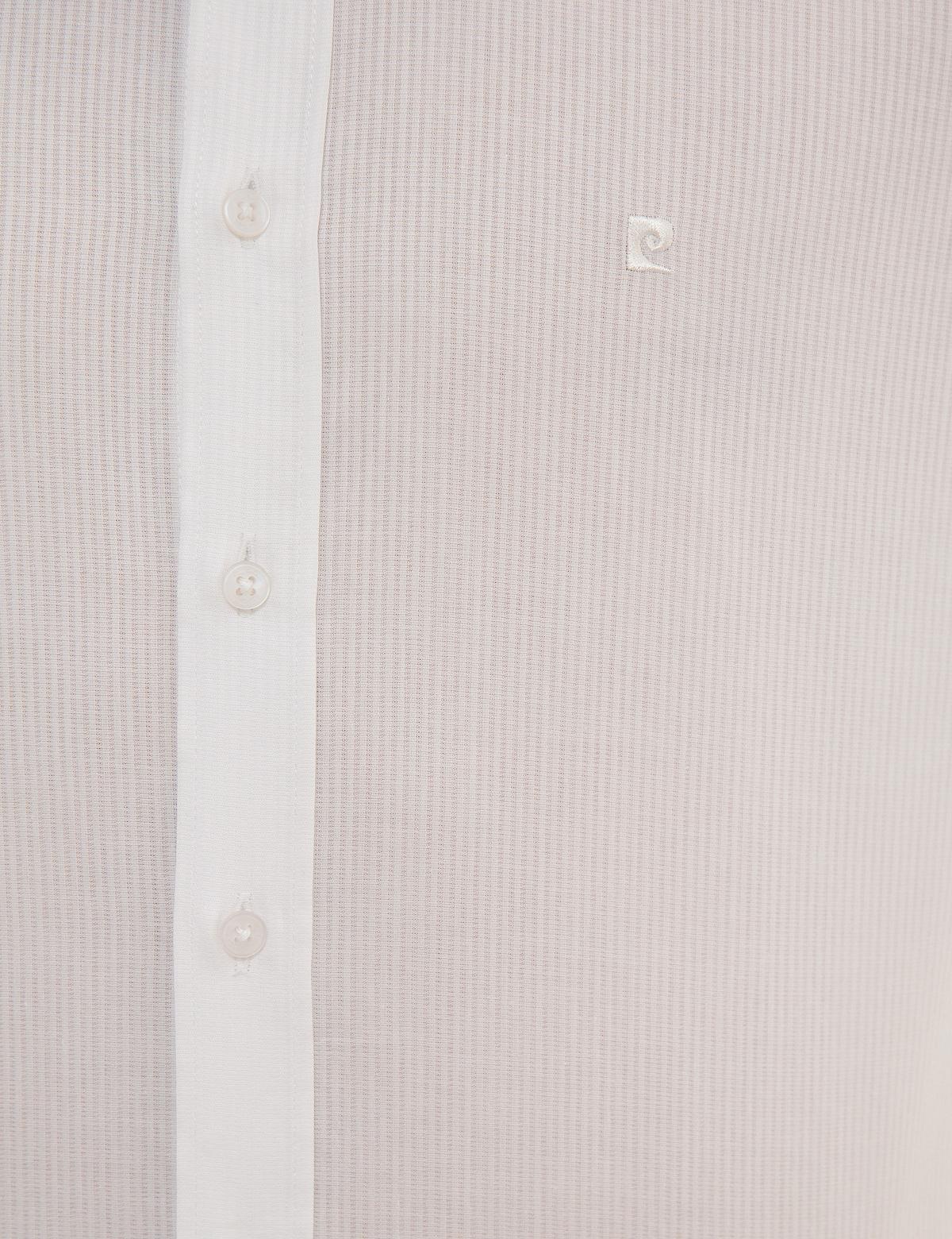 Beyaz Slim Fit Armürlü Gömlek - 50219268007