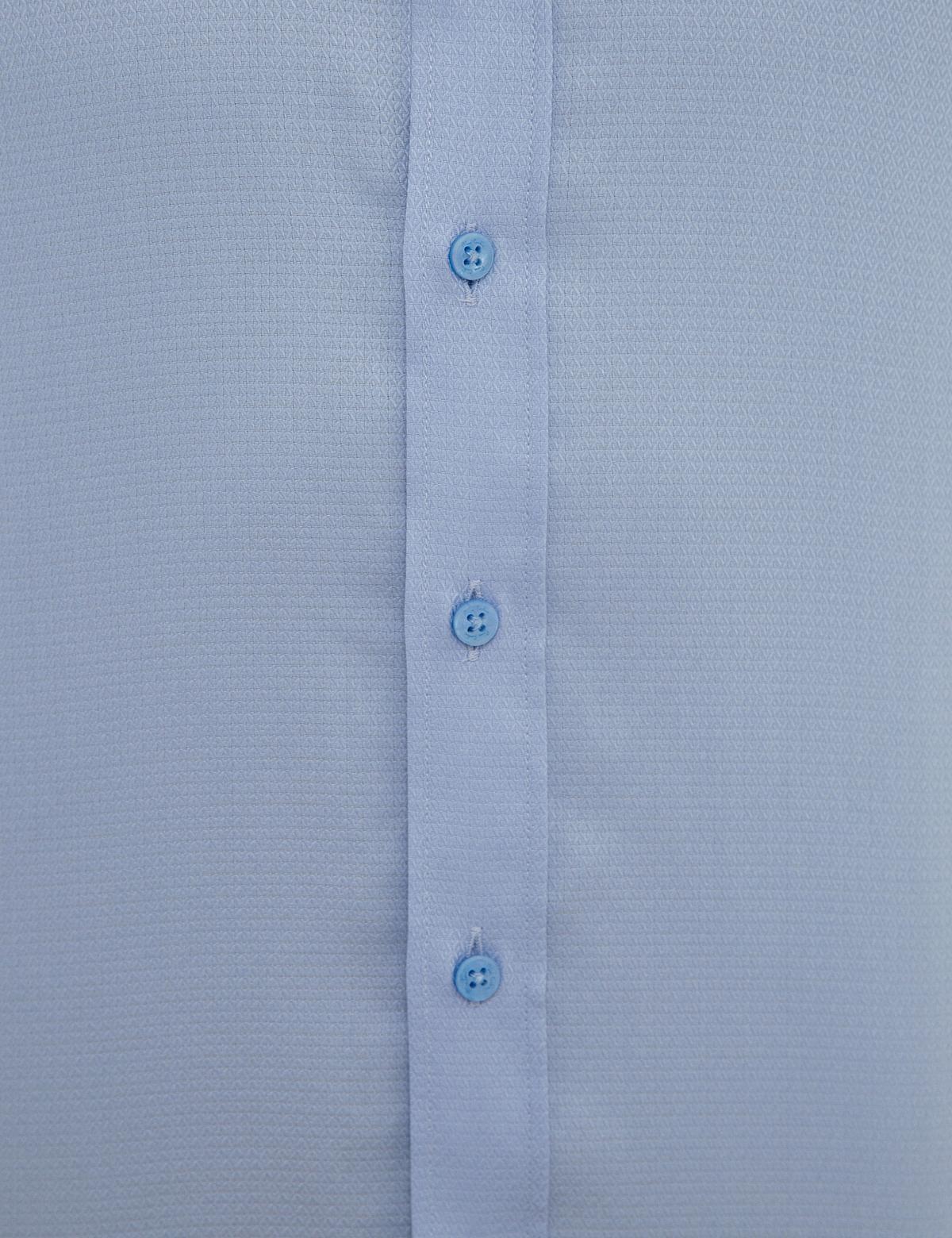 Açık Mavi Slim Fit Armürlü Gömlek - 50219269018