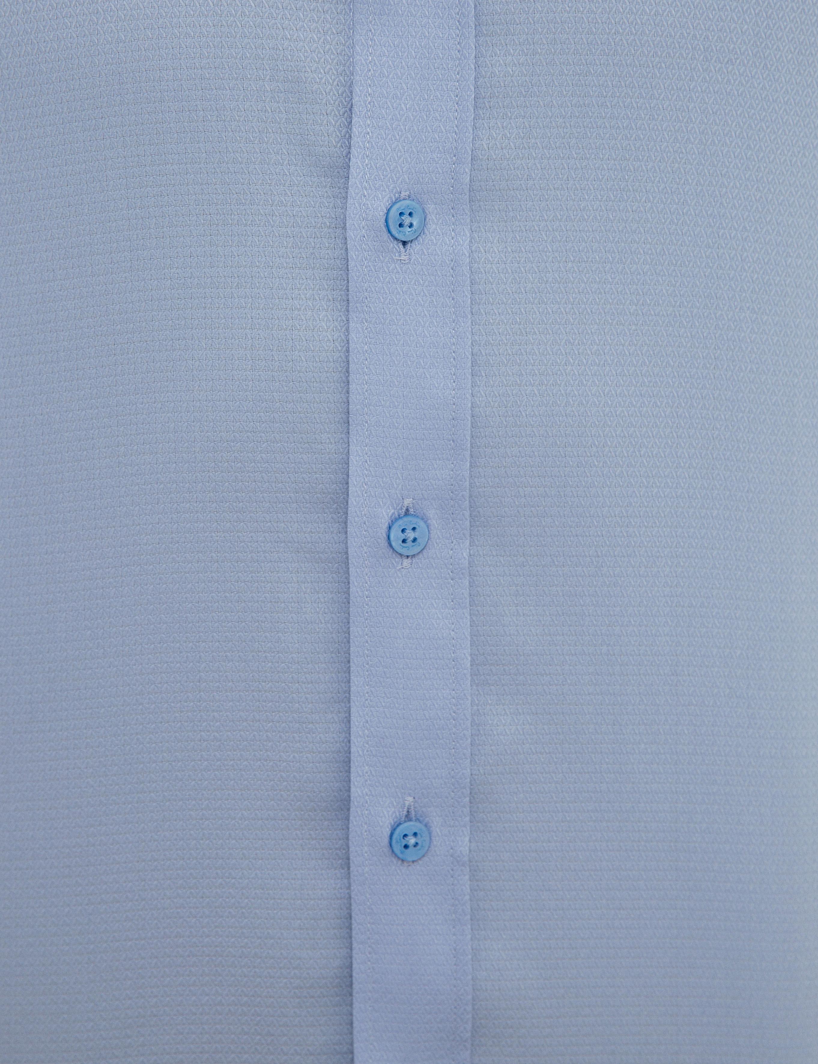 Açık Mavi Slim Fit Armürlü Gömlek