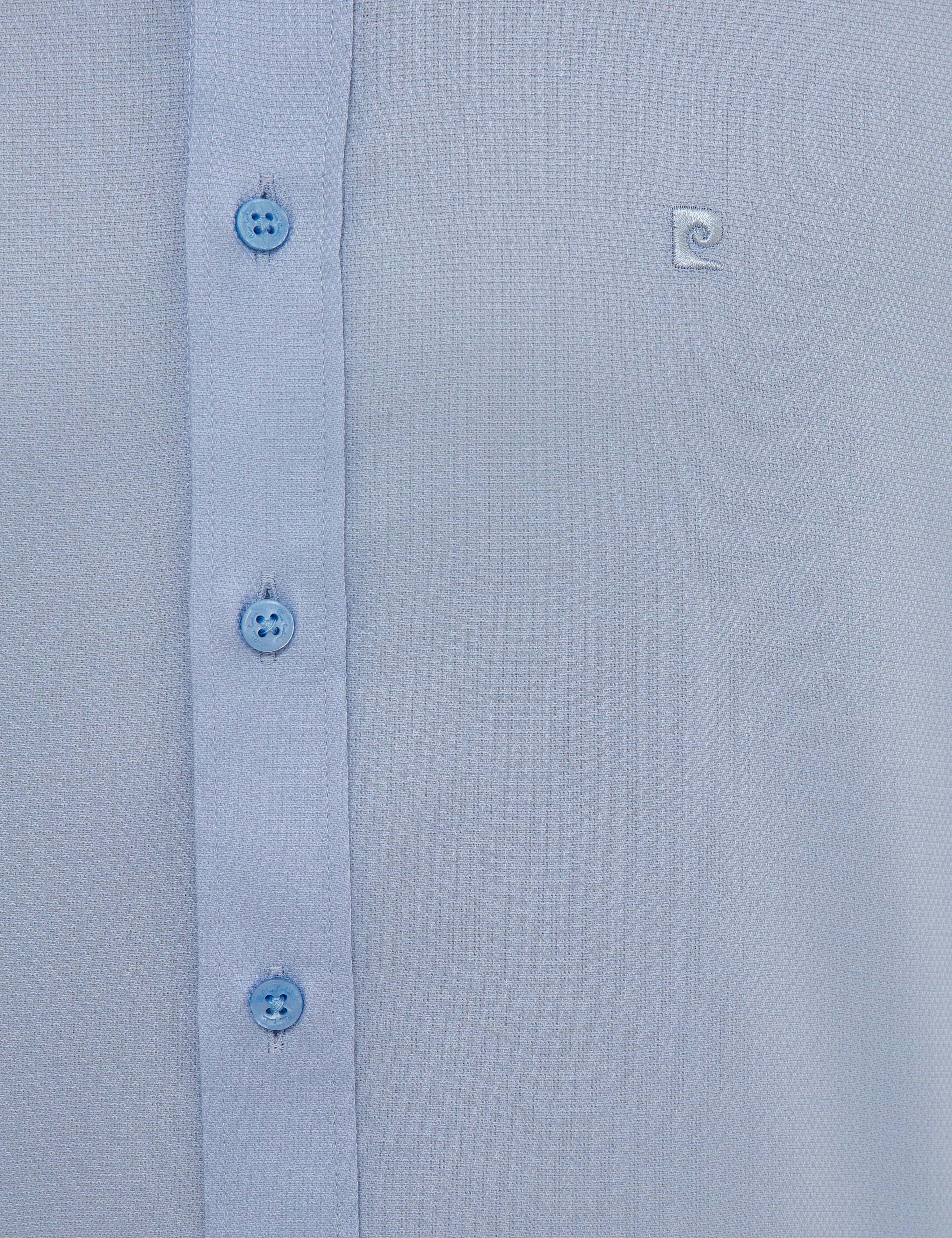 Açık Mavi Slim Fit Armürlü Gömlek