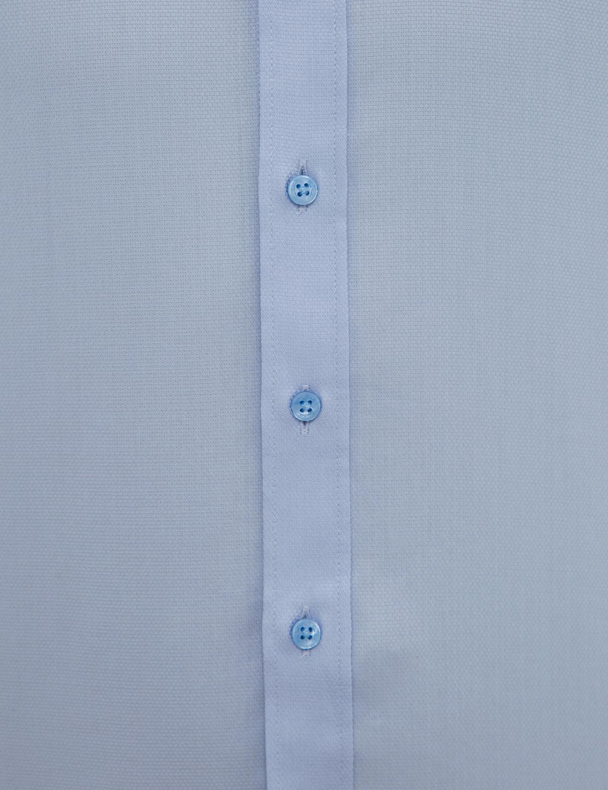 Açık Mavi Slim Fit Armürlü Gömlek - 50219283002