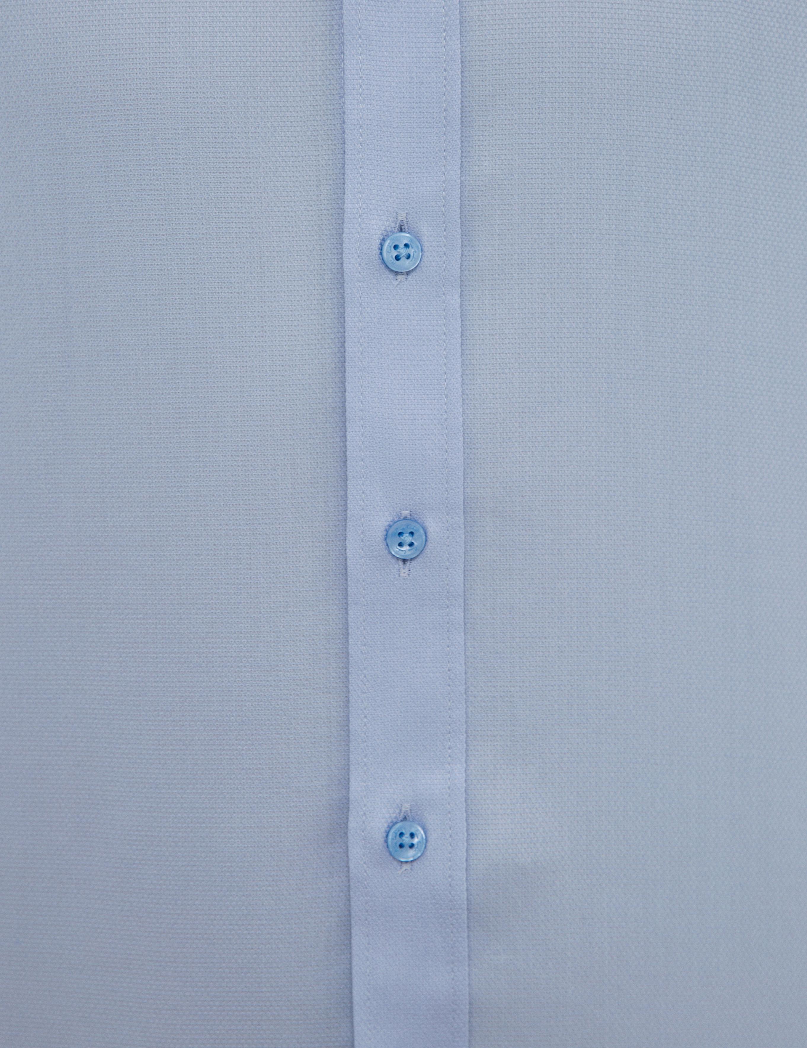 Açık Mavi Slim Fit Armürlü Gömlek