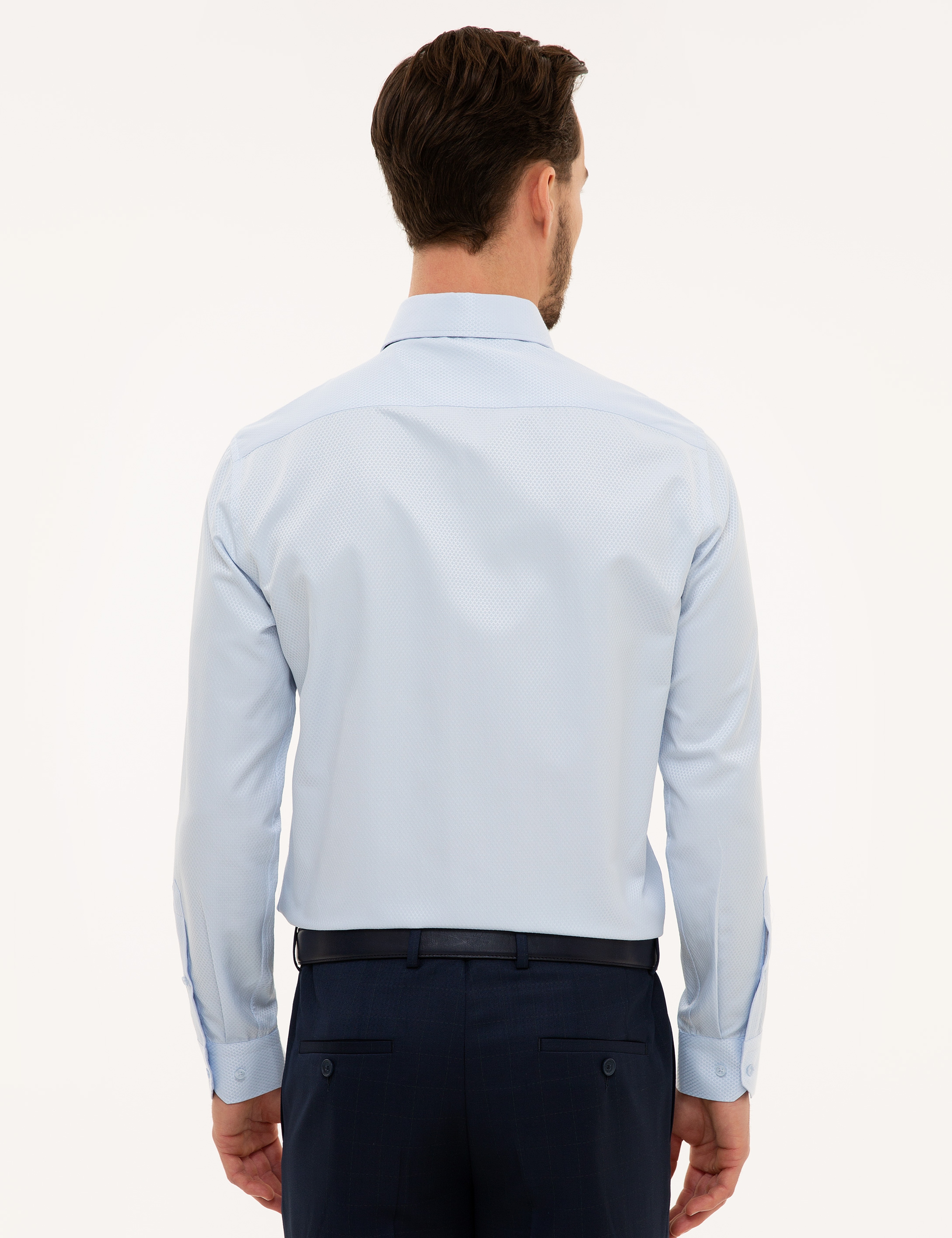 Mavi Slim Fit Uzun Kollu Gömlek