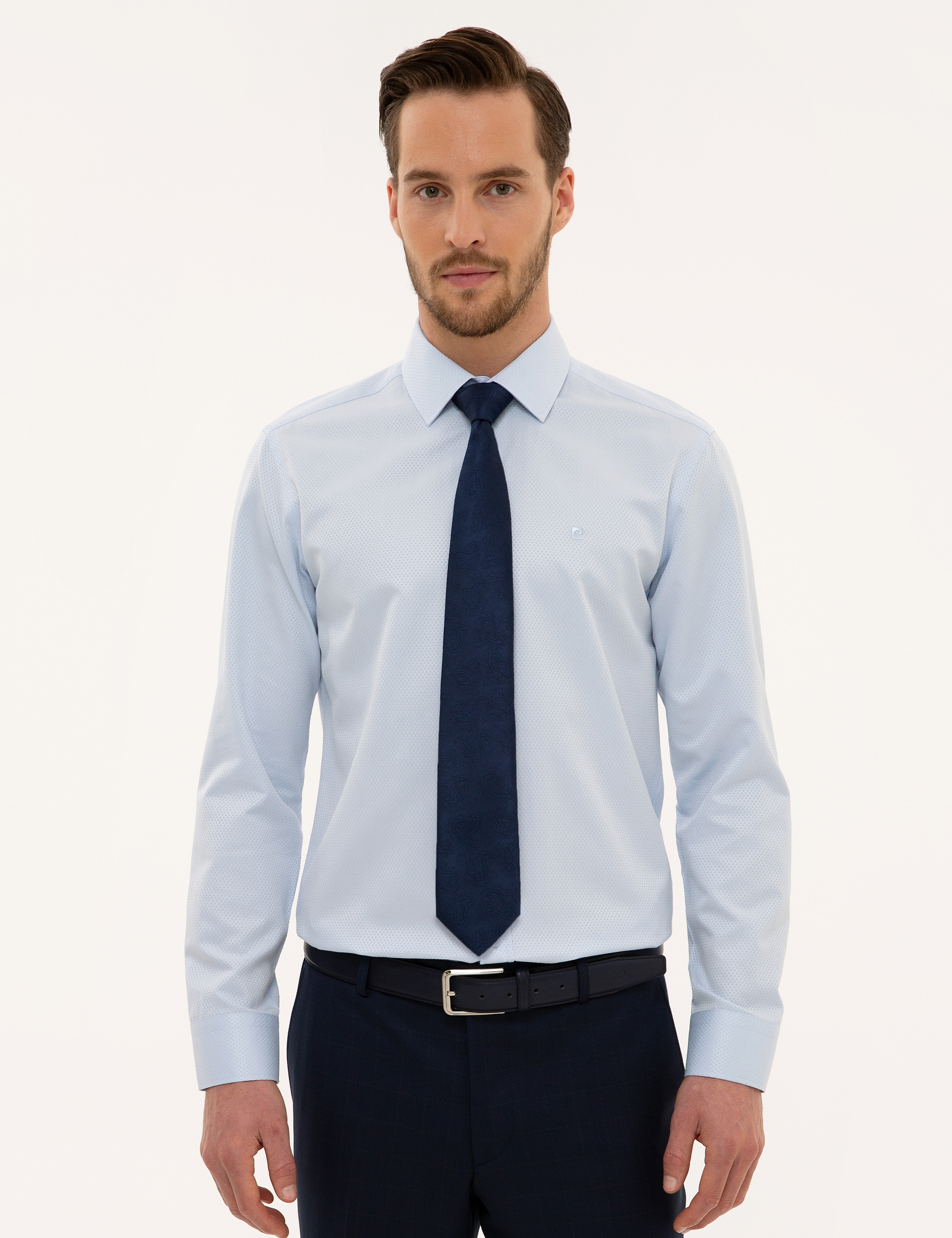 Mavi Slim Fit Uzun Kollu Gömlek