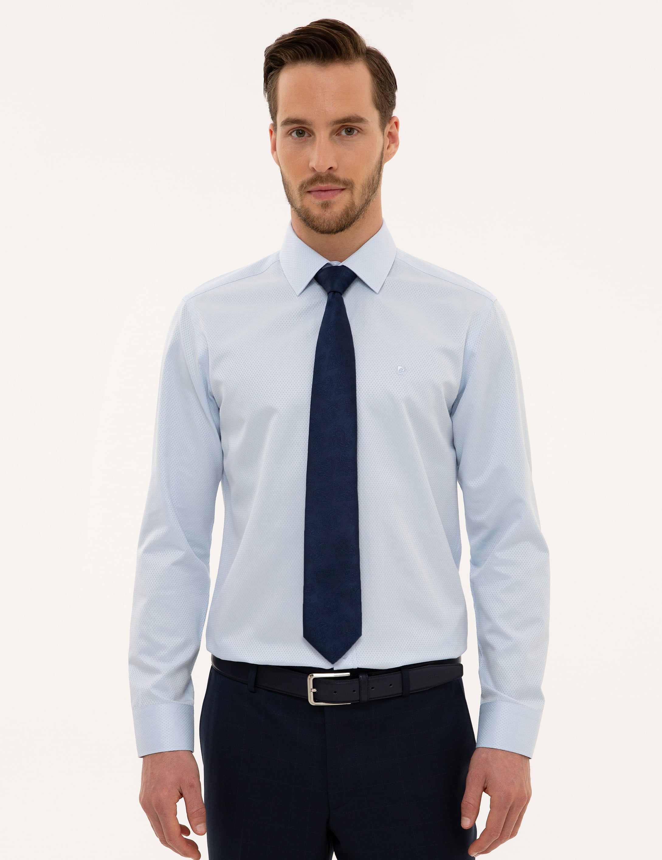 Mavi Slim Fit Uzun Kollu Gömlek