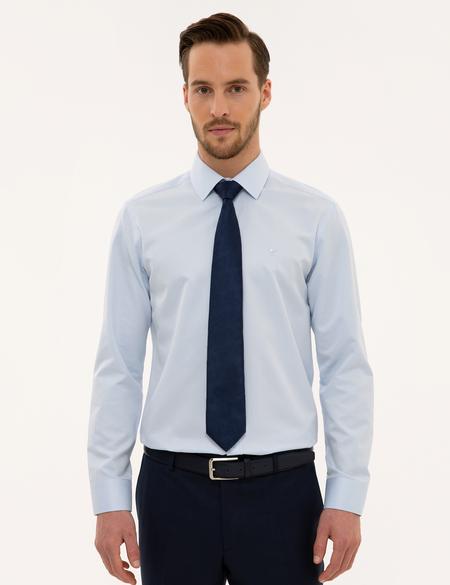 Mavi Slim Fit Armürlü Gömlek - 50223807012