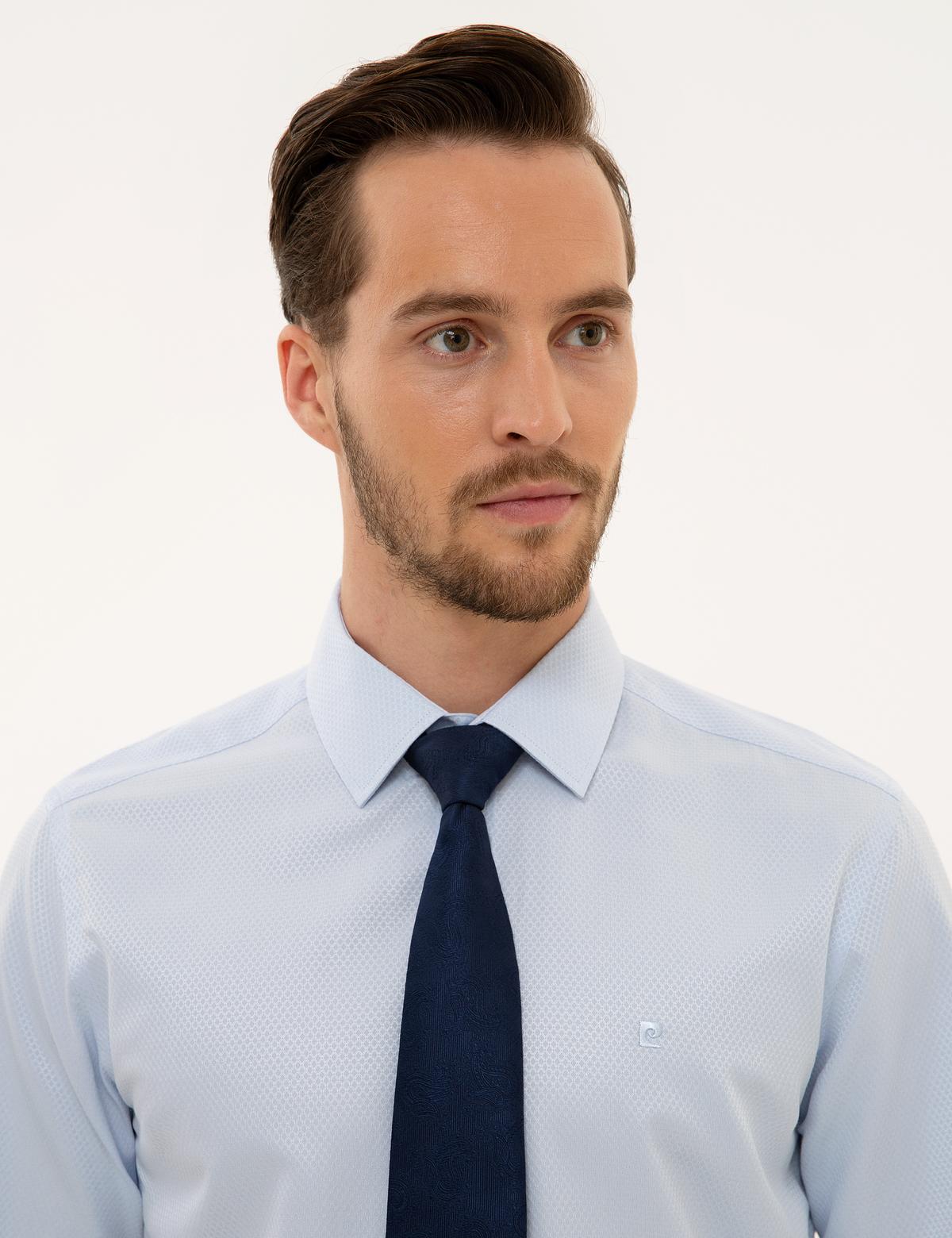 Mavi Slim Fit Armürlü Gömlek - 50223807012