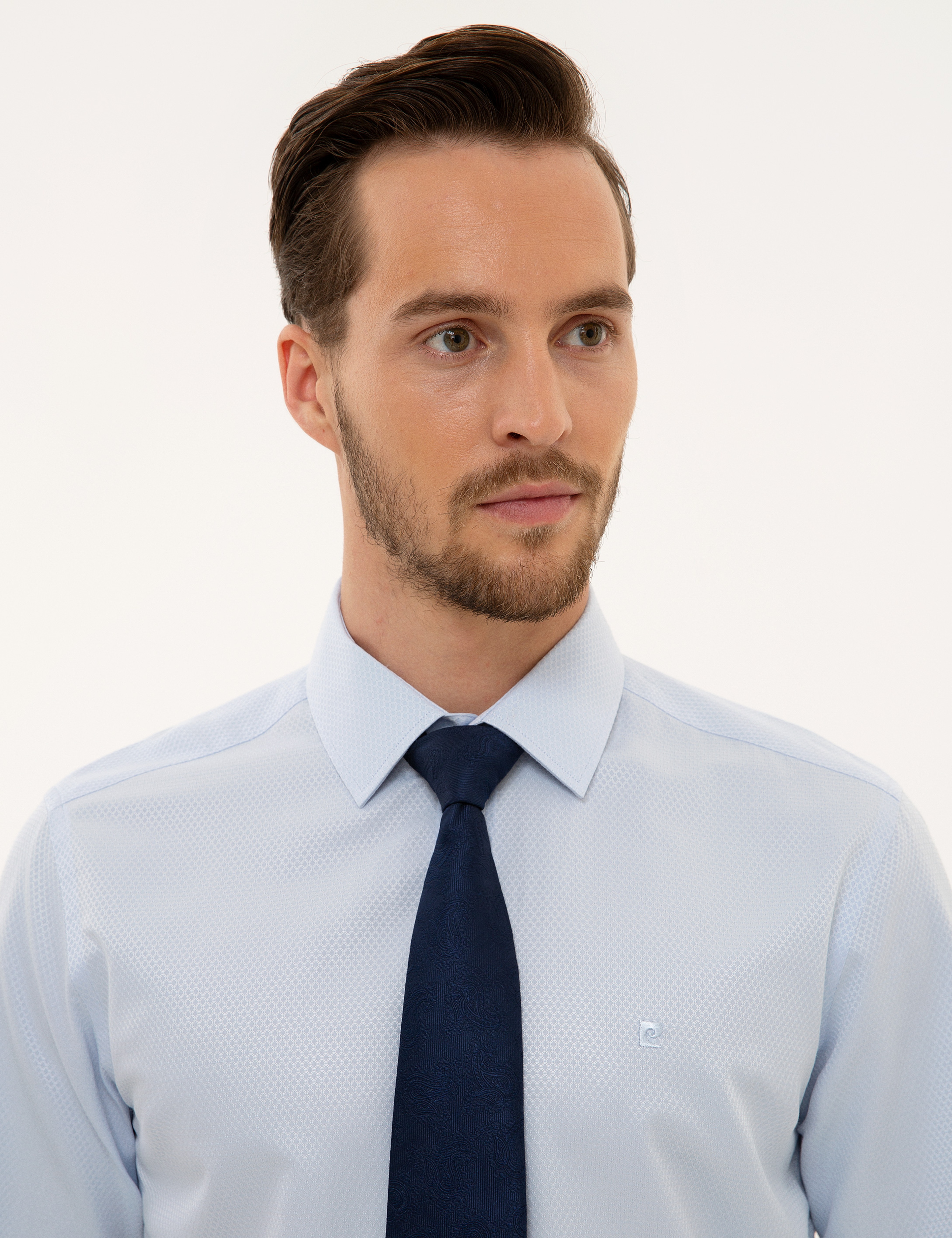 Mavi Slim Fit Uzun Kollu Gömlek - Image 2