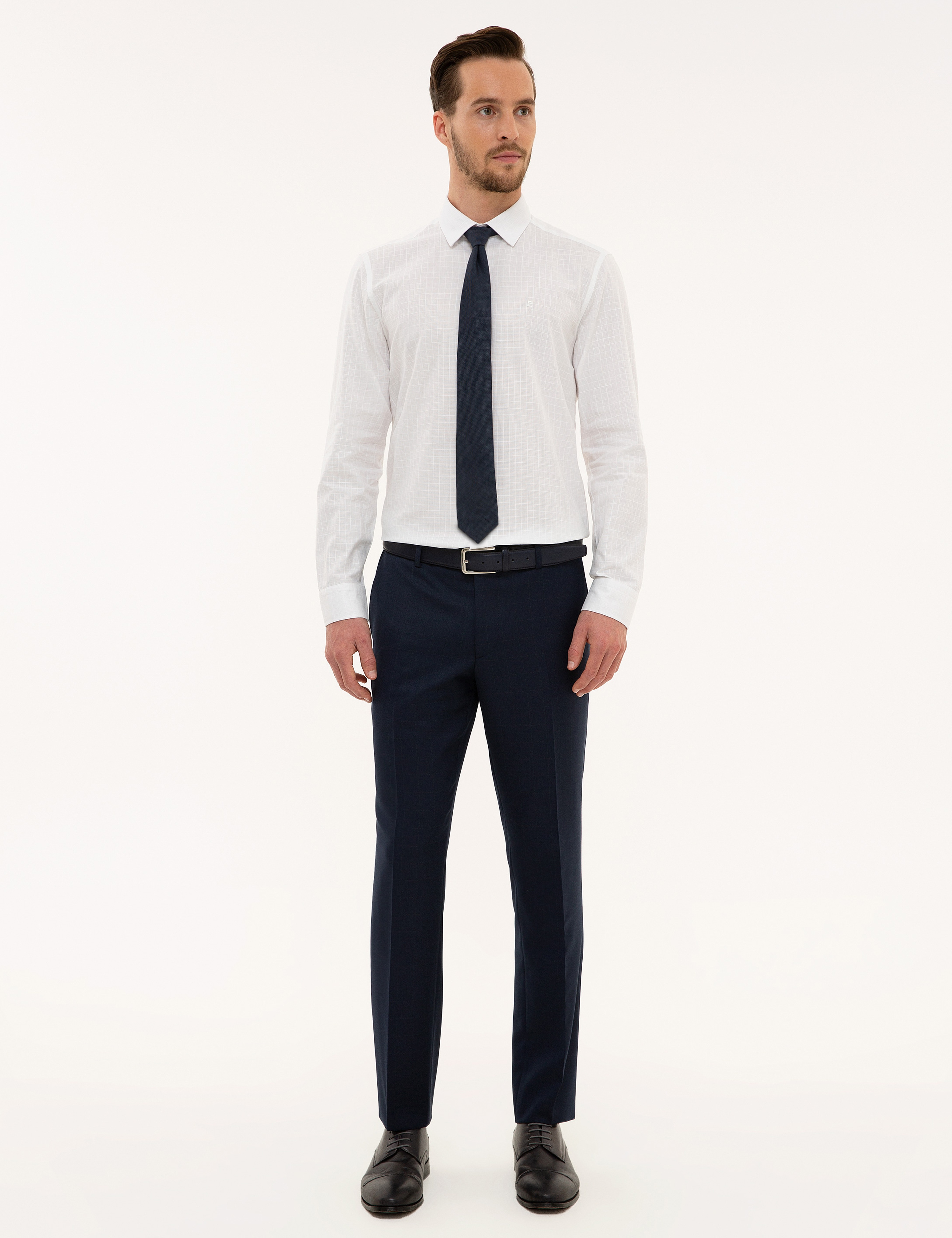 Beyaz Slim Fit Uzun Kollu Gömlek - Image 4