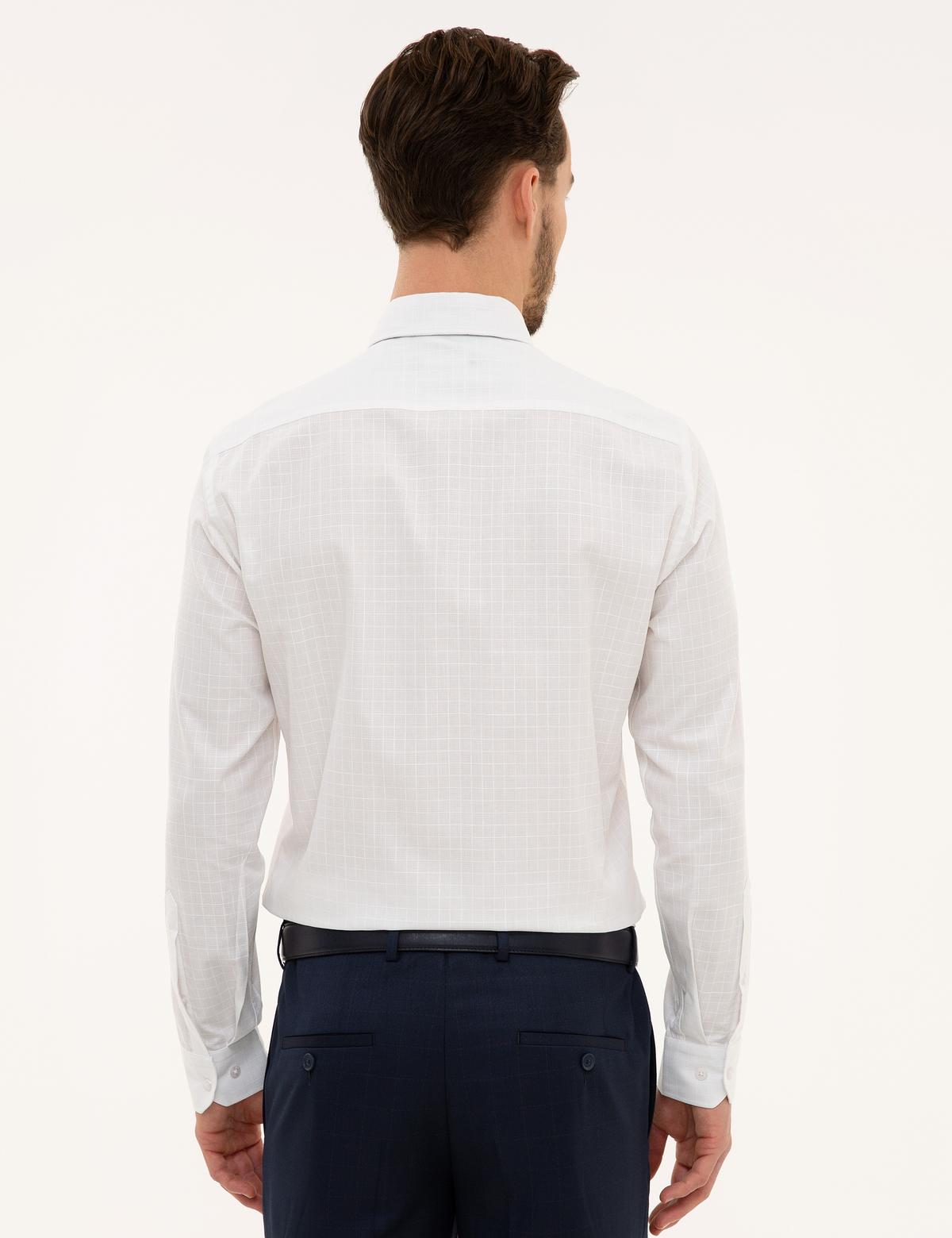 Beyaz Slim Fit Uzun Kollu Gömlek - 50220183002