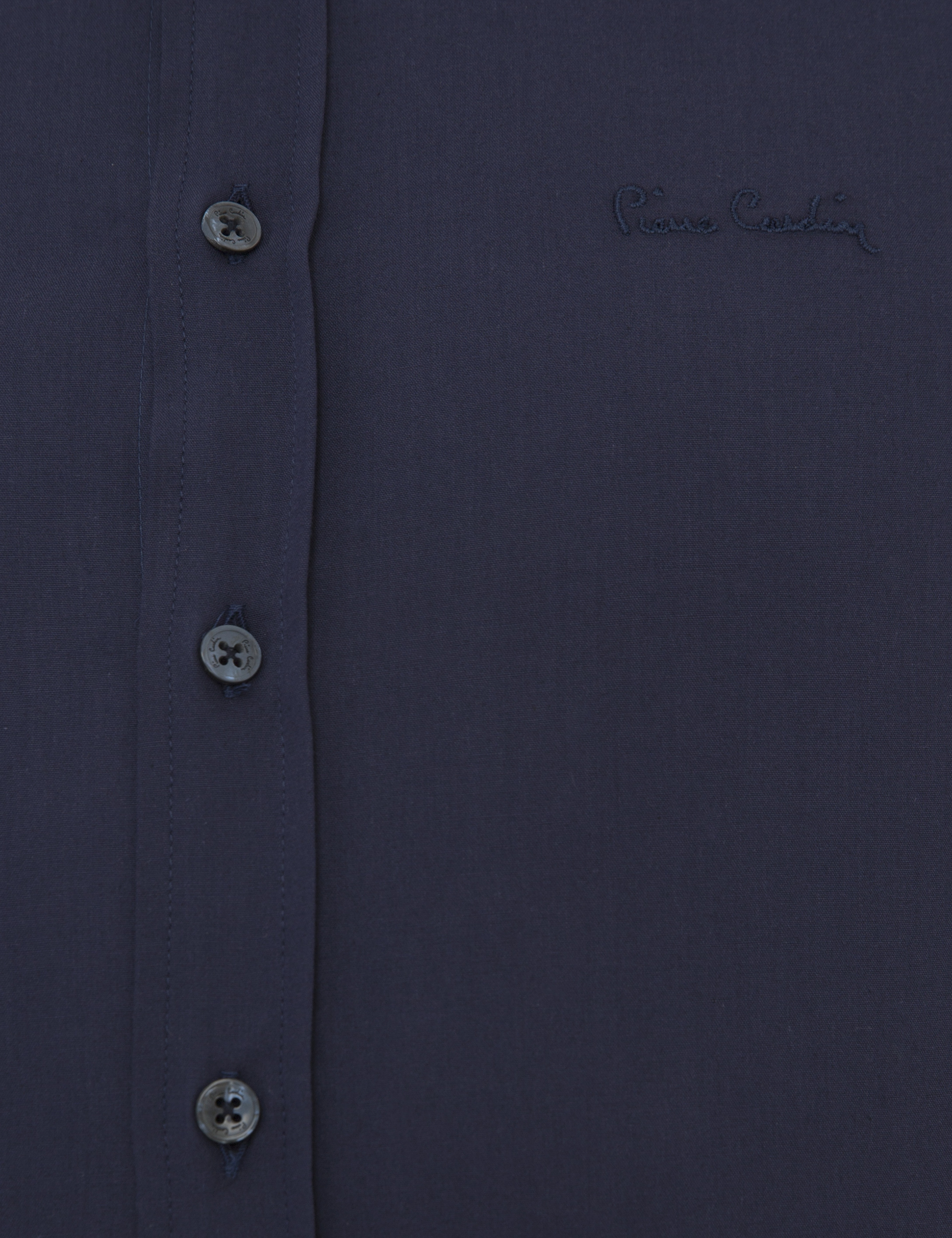 Lacivert Slim Fit Uzun Kollu Basic Gömlek