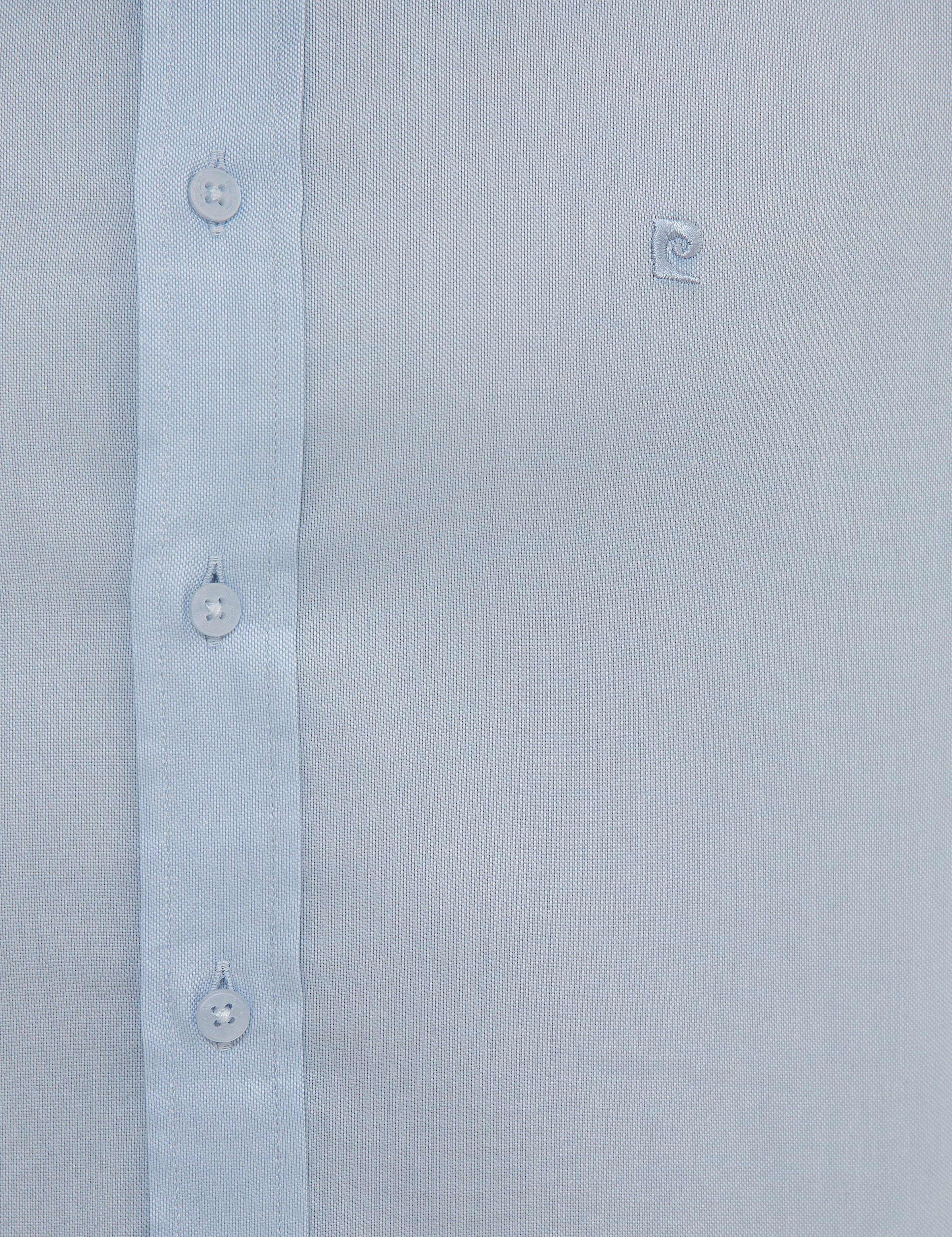 Açık Mavi Slim Fit Uzun Kollu Gömlek - Image 5