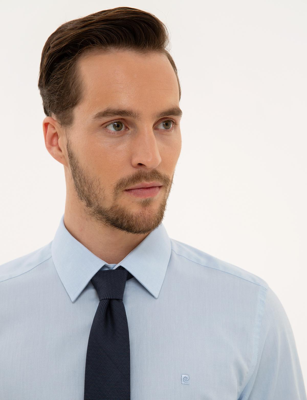 Açık Mavi Slim Fit Uzun Kollu Gömlek - 50227070007