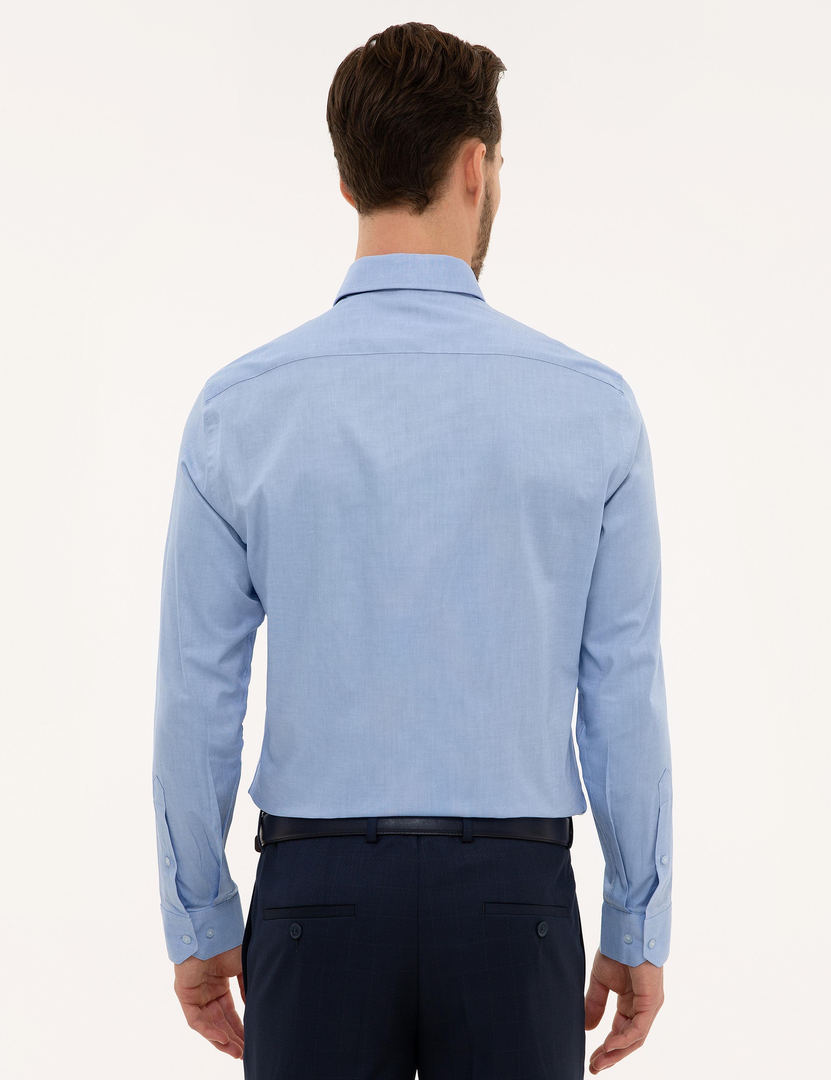 Mavi Slim Fit Uzun Kollu Gömlek