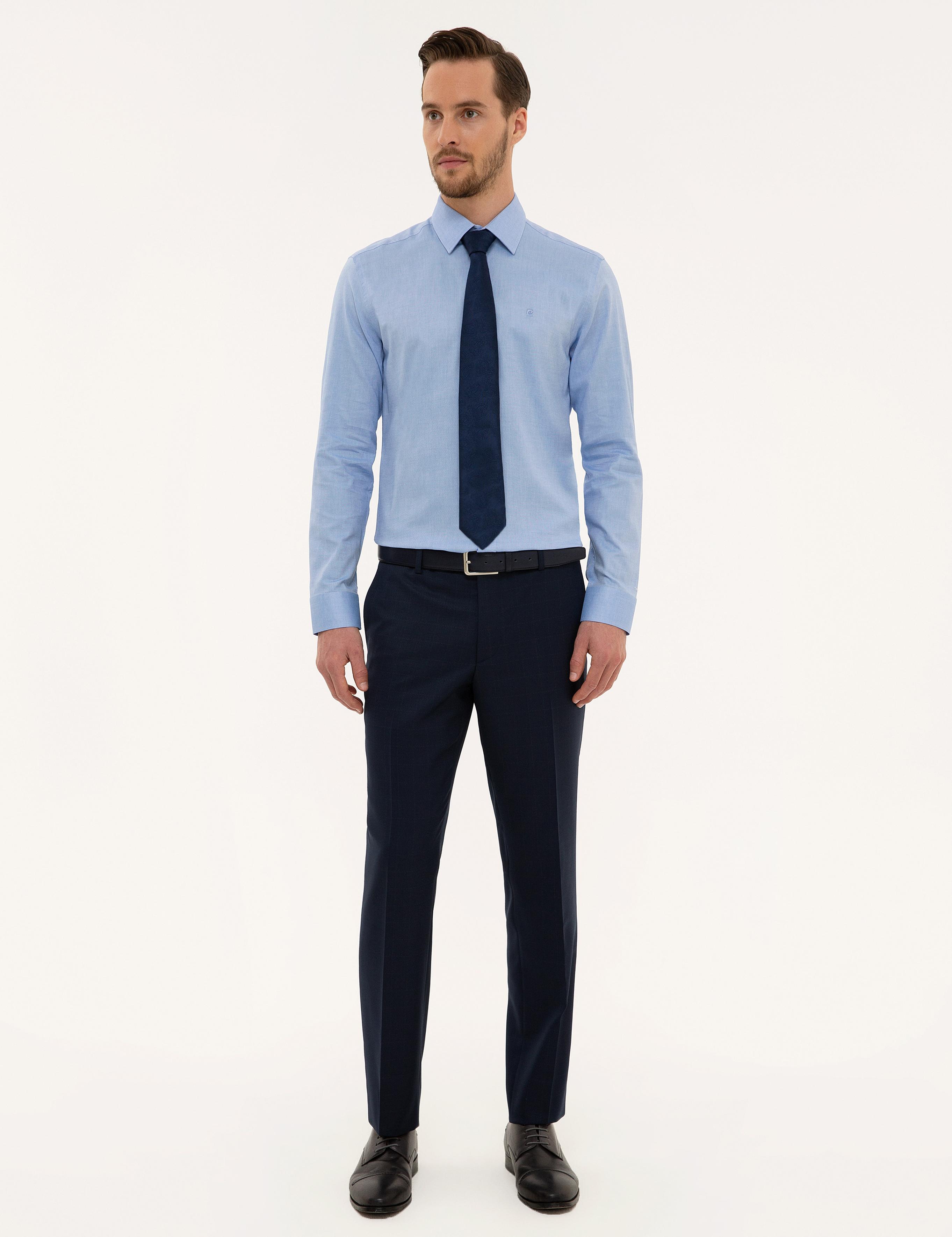 Mavi Slim Fit Uzun Kollu Gömlek