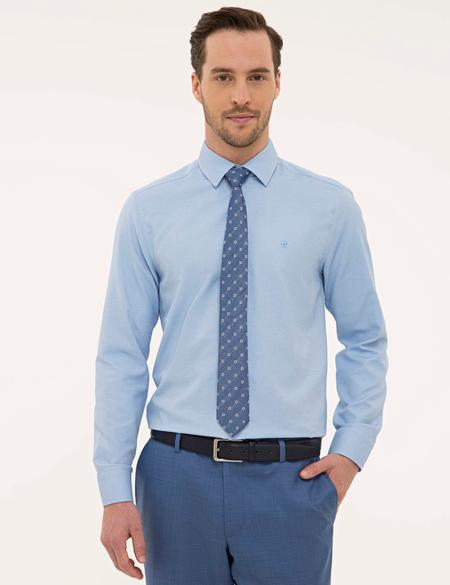 Mavi Slim Fit Armürlü Gömlek - 50227370037