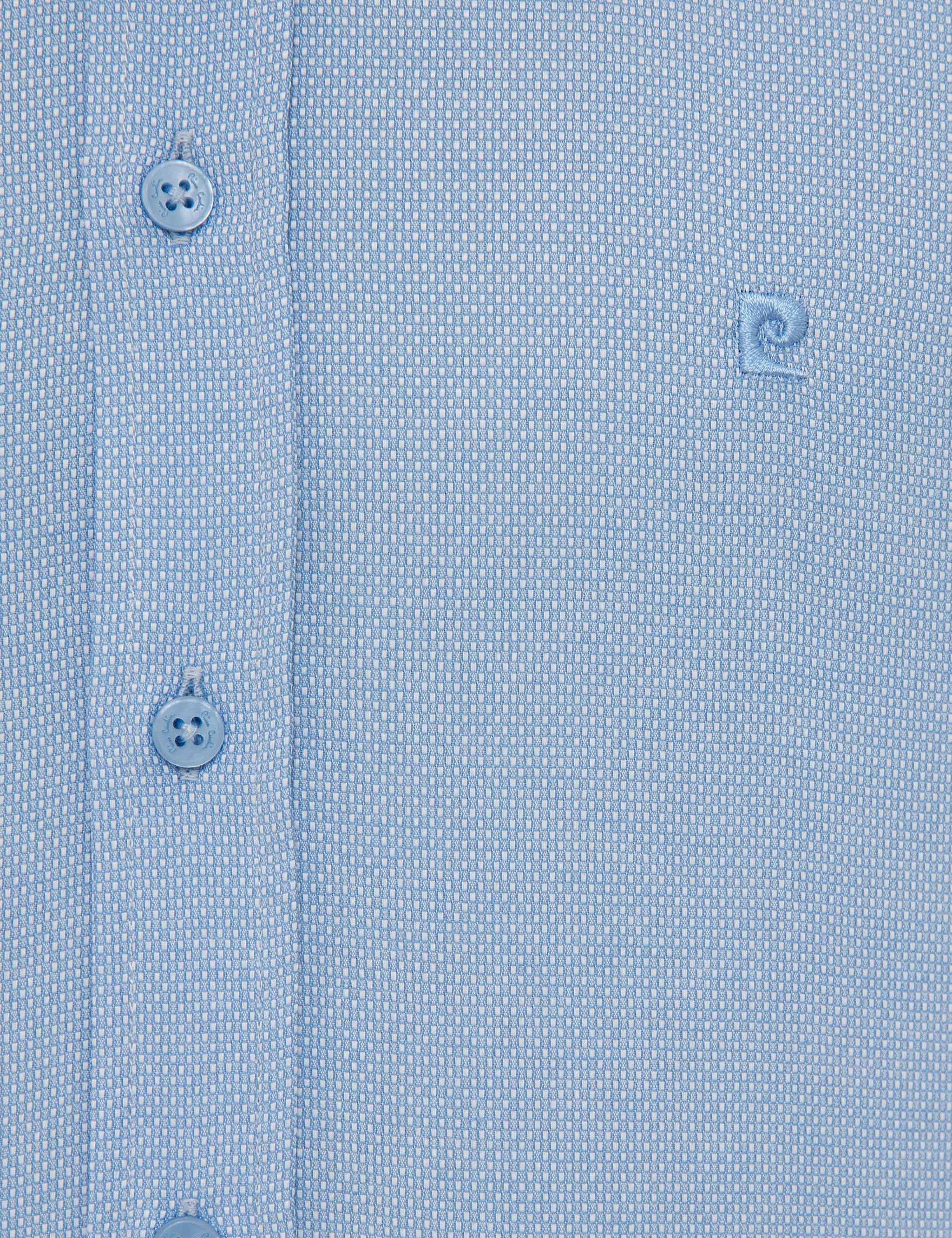 Mavi Slim Fit Armürlü Gömlek