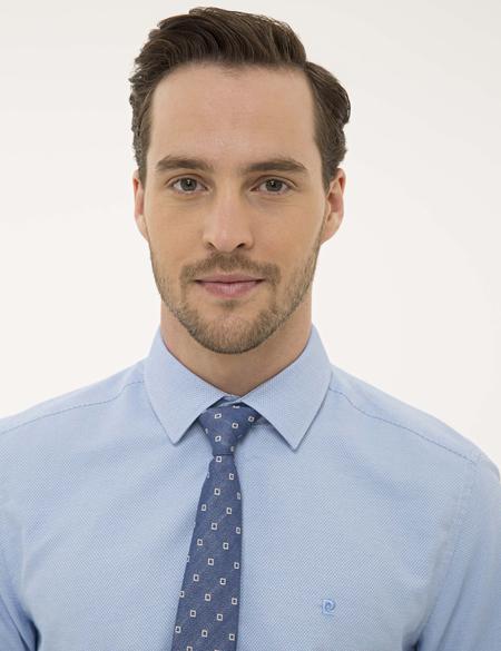 Mavi Slim Fit Armürlü Gömlek - 50227370037