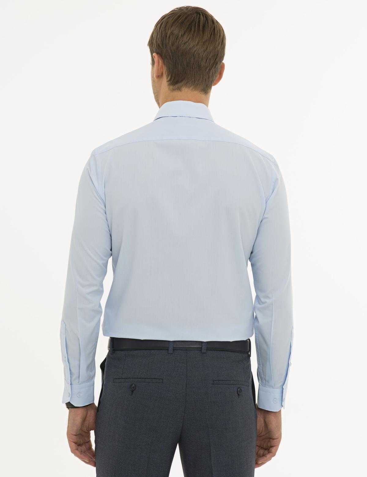 Açık Mavi Slim Fit Basic Gömlek - 50233527008