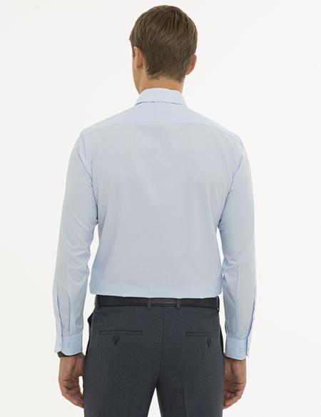 Açık Mavi Slim Fit Basic Gömlek - 50233527008