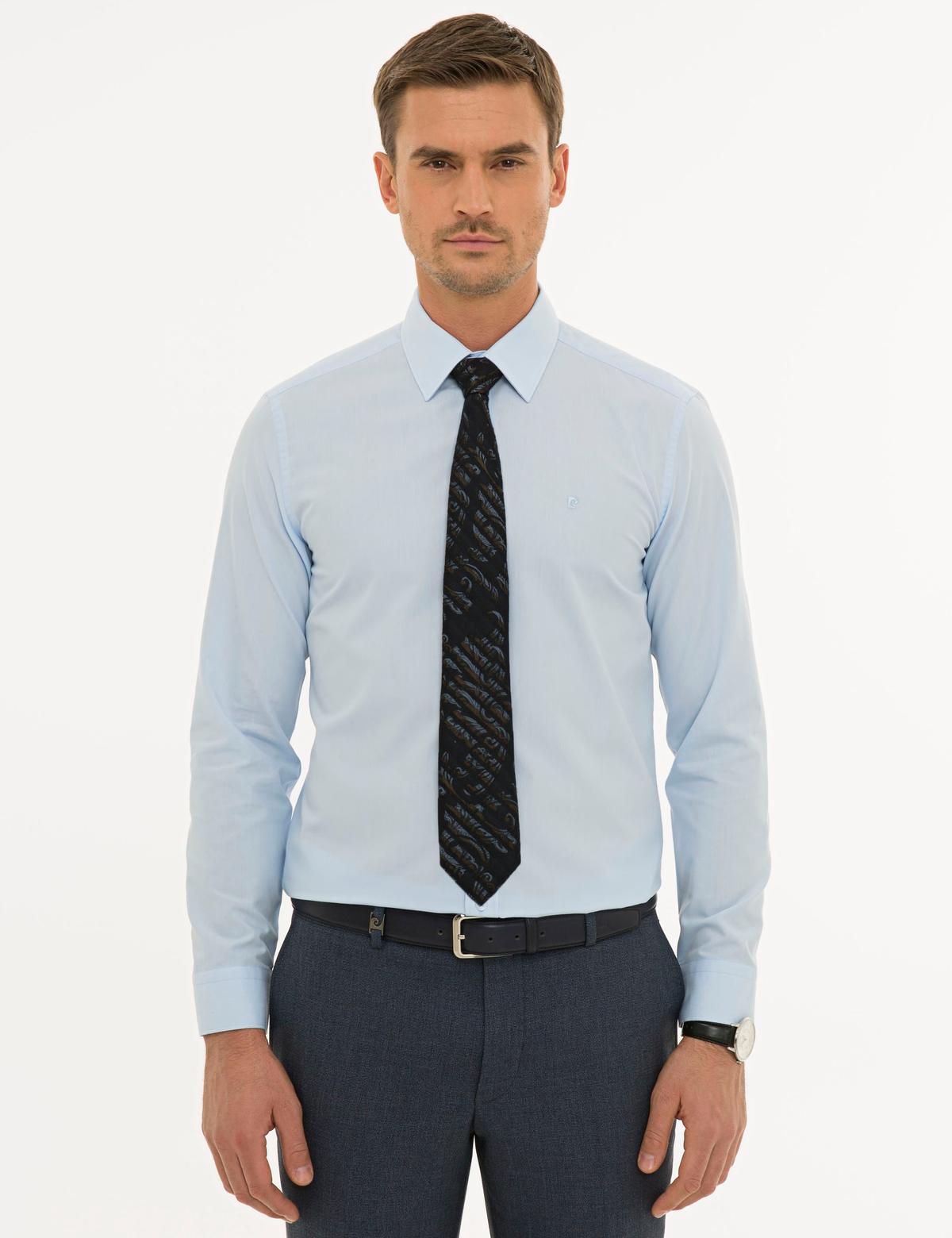 Açık Mavi Slim Fit Basic Gömlek