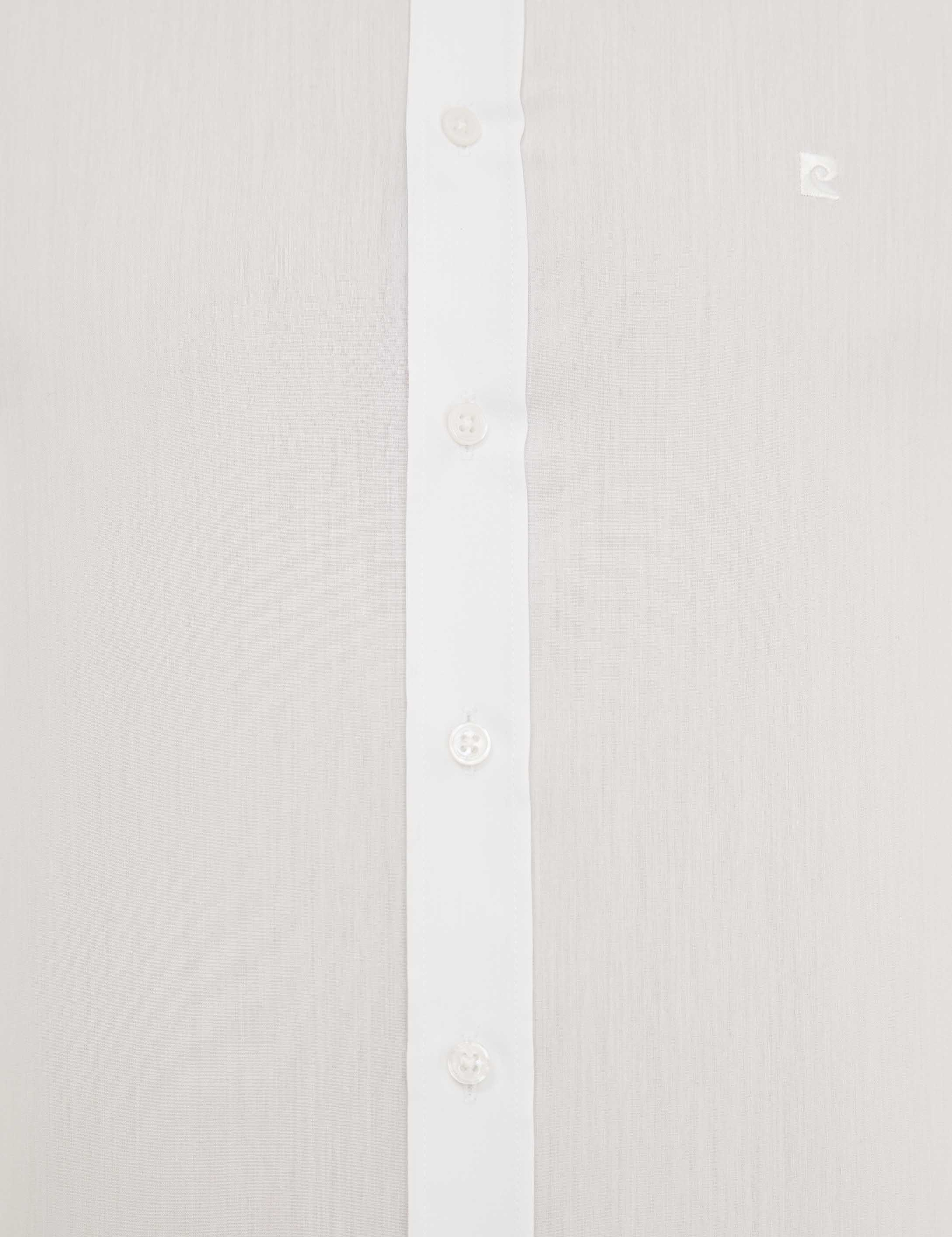 Beyaz Regular Fit Basic Gömlek - Image 6