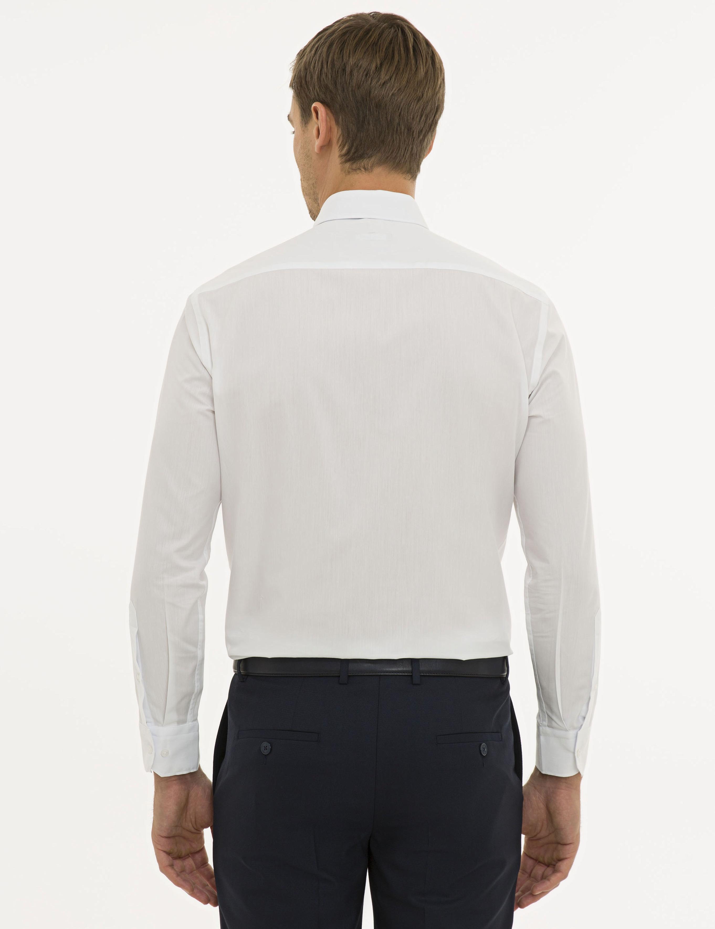 Beyaz Regular Fit Basic Gömlek