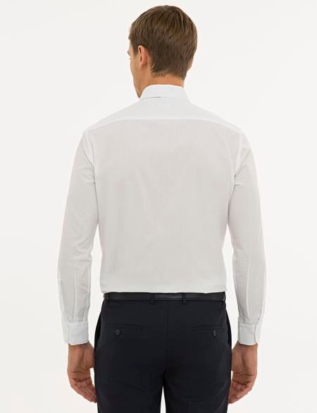 Beyaz Regular Fit Basic Gömlek - 50233544010