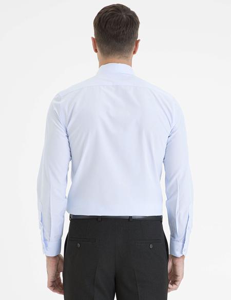 Açık Mavi Slim Fit Basic Gömlek - 50233539007