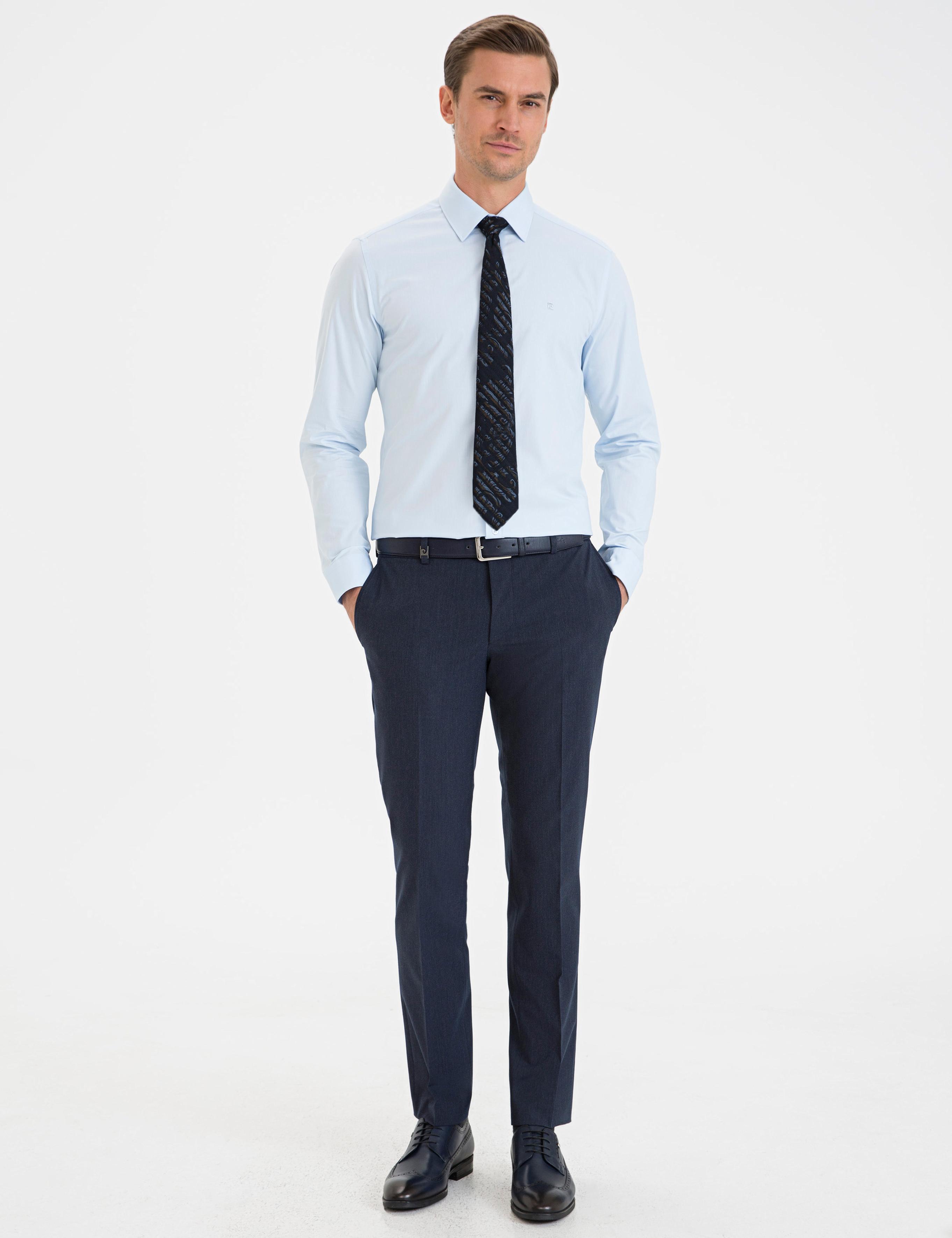 Açık Mavi Slim Fit Basic Gömlek