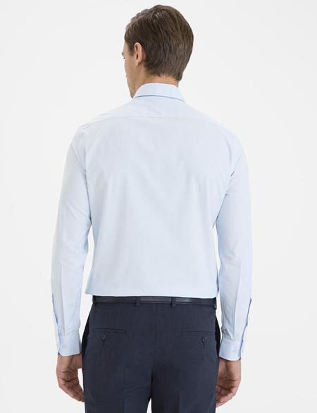 Açık Mavi Slim Fit Basic Gömlek - 50233545002