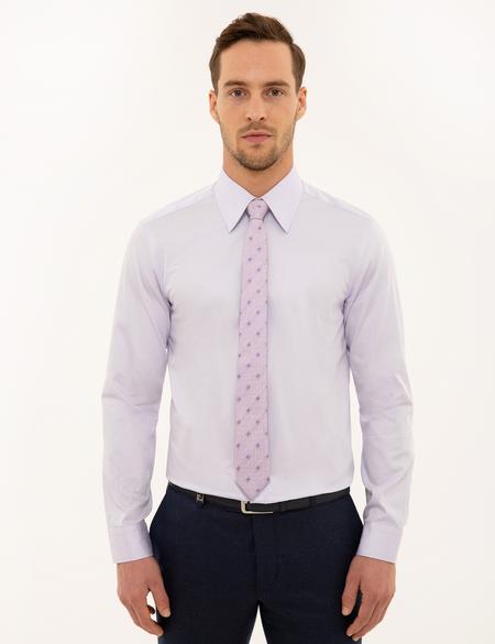 Lila Slim Fit Uzun Kollu Gömlek - 50223124058