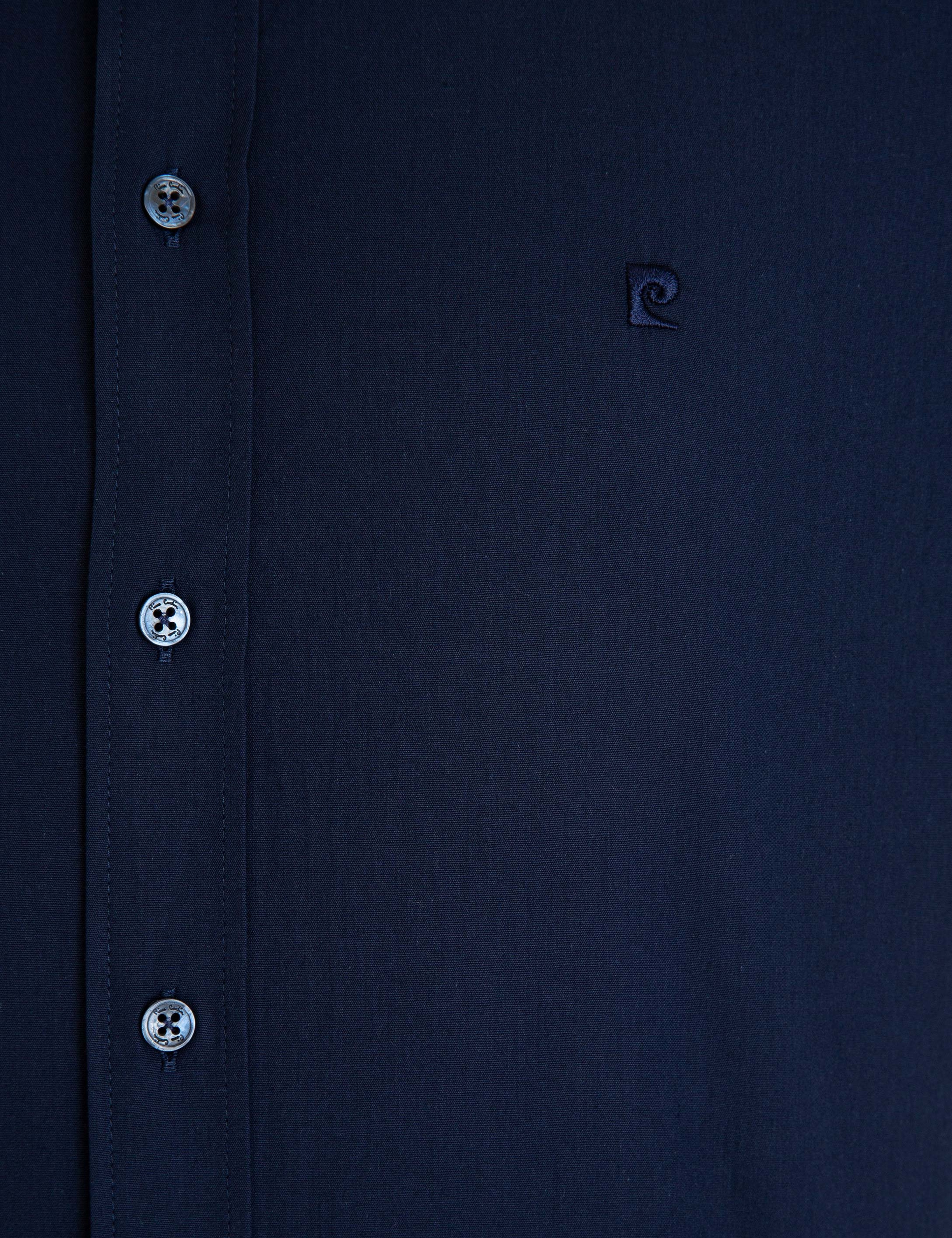 Lacivert Slim Fit Basic Gömlek - Image 5